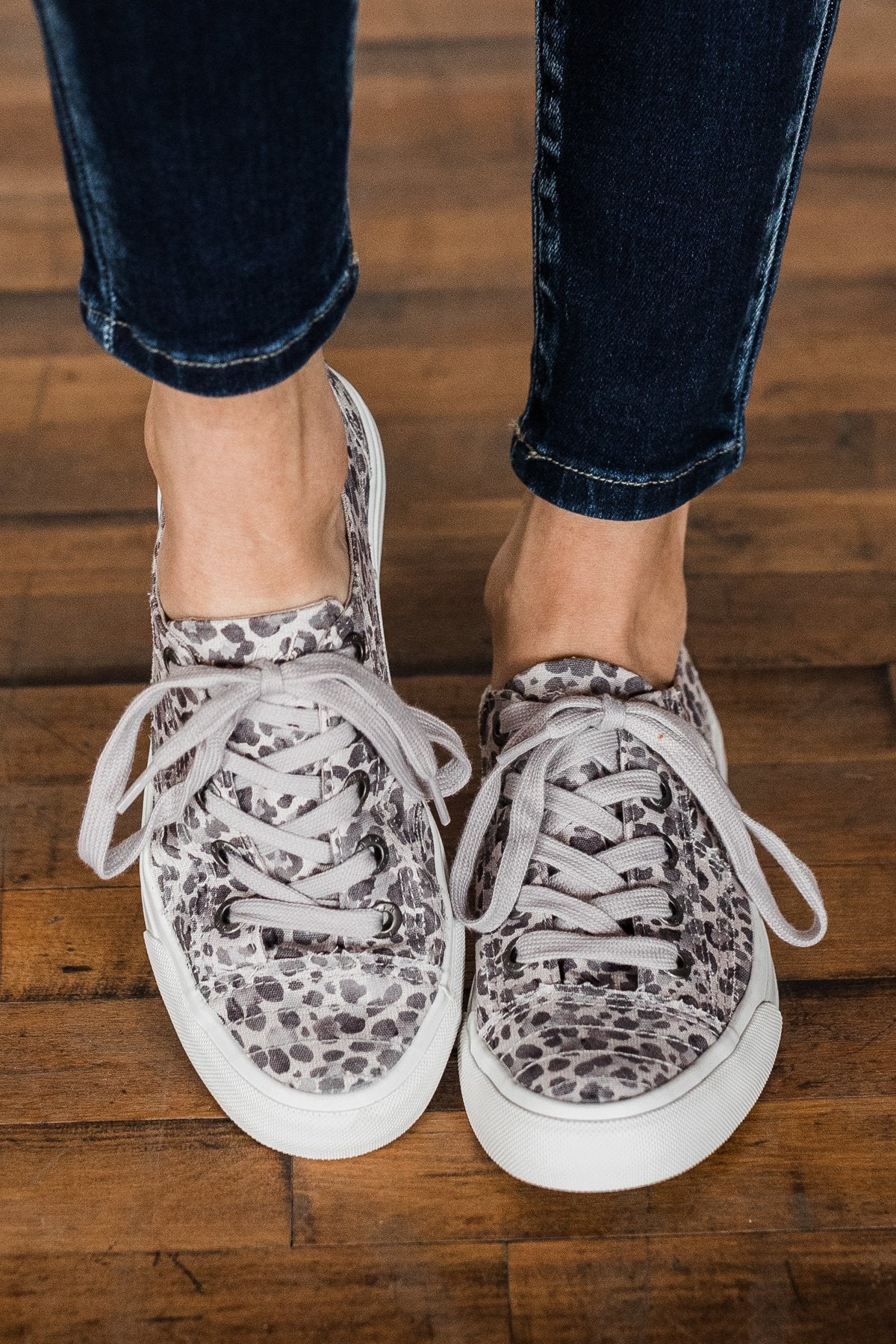Blowfish Mikkie Sneakers- Grey Ocean Leopard - Image 4
