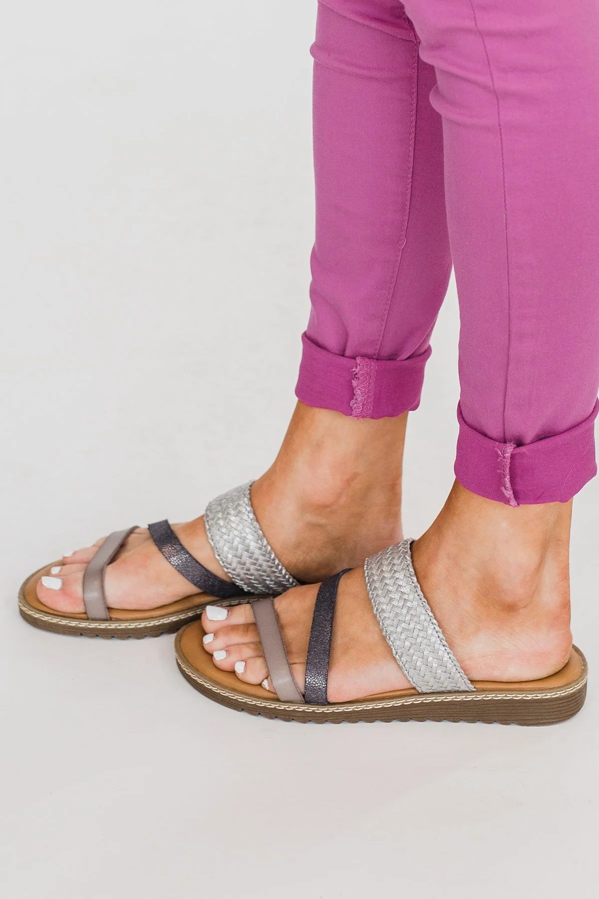 Blowfish Otsi Sandals- Steel & Pewter - Image 4