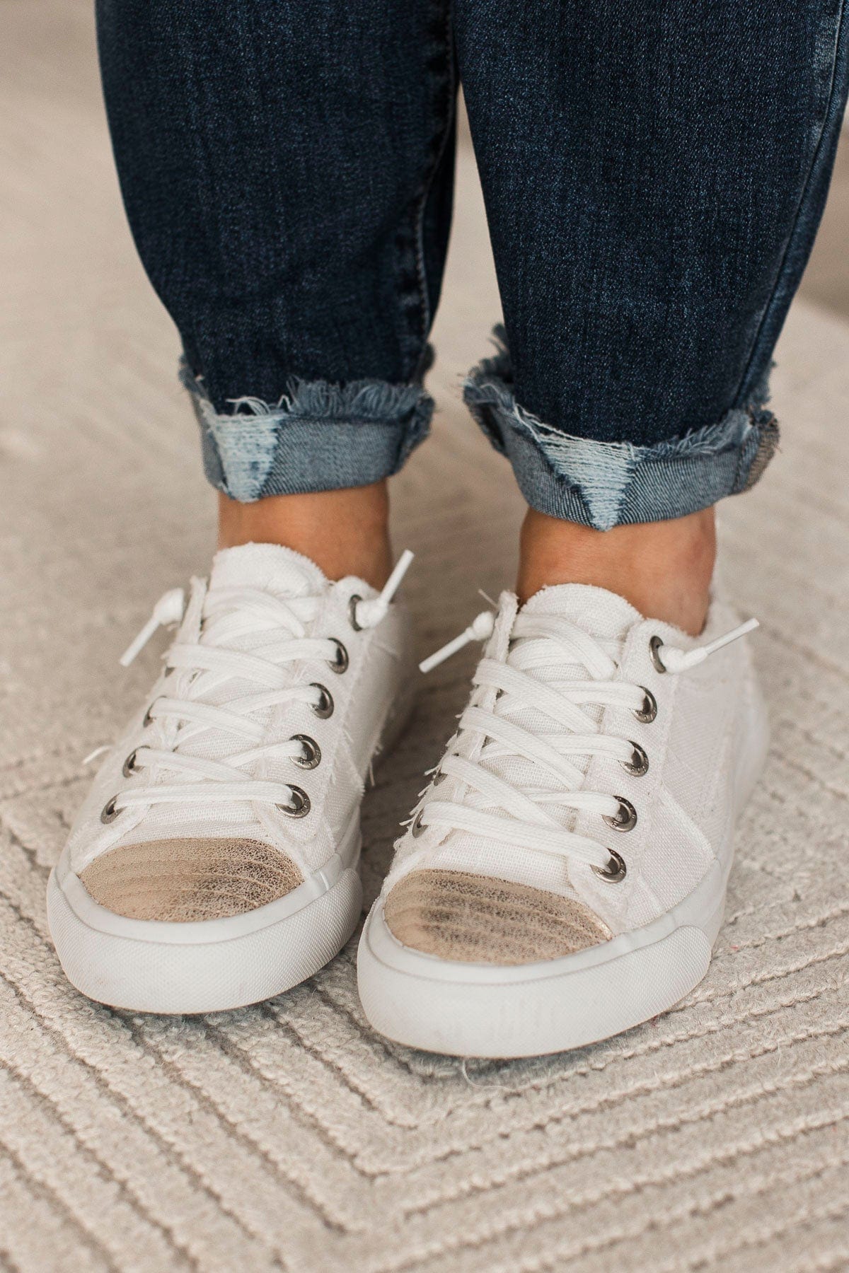 Blowfish Play Shine Sneakers- Off-White Linen - Image 3