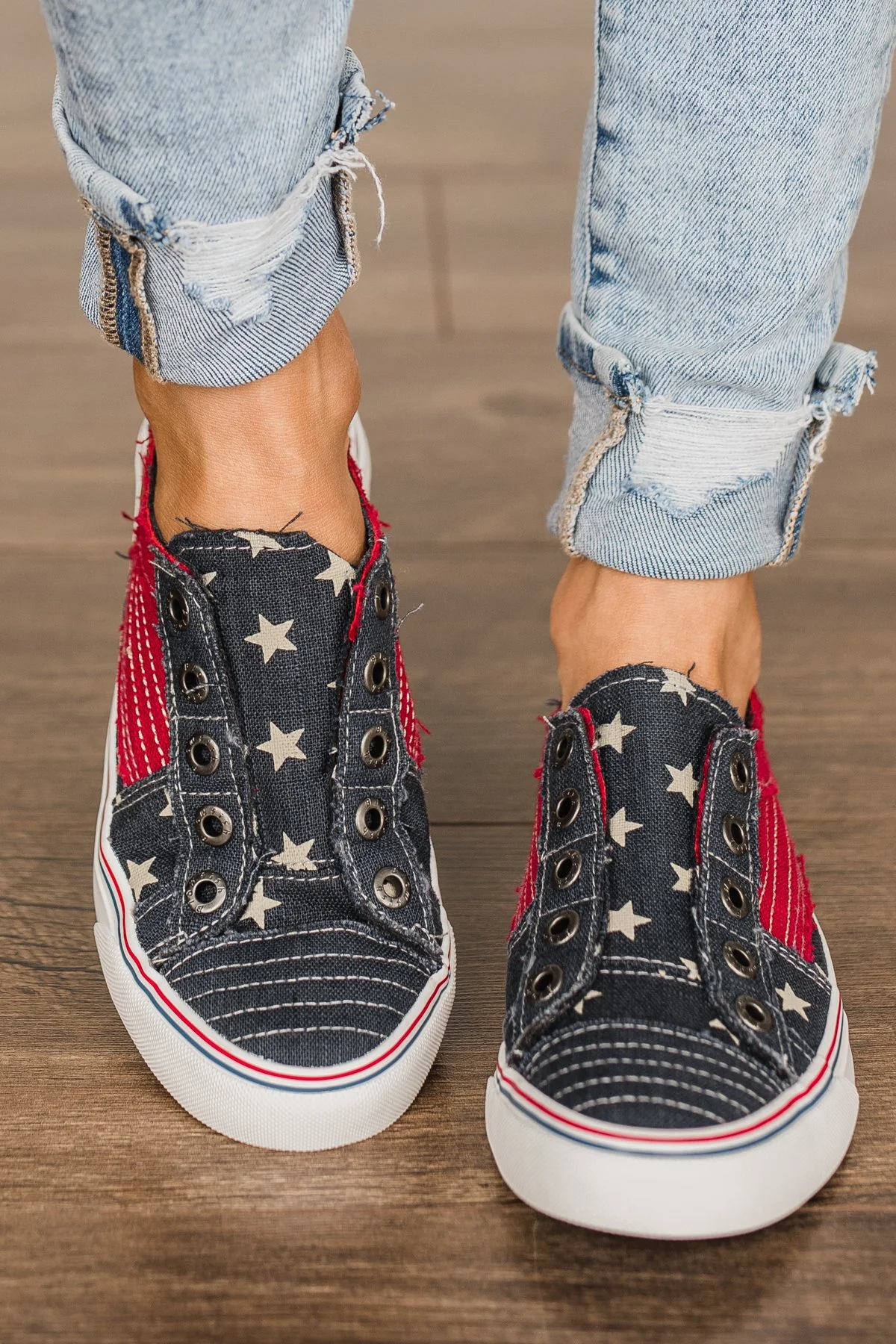 Blowfish Play Sneakers- Navy Star Print - Image 5