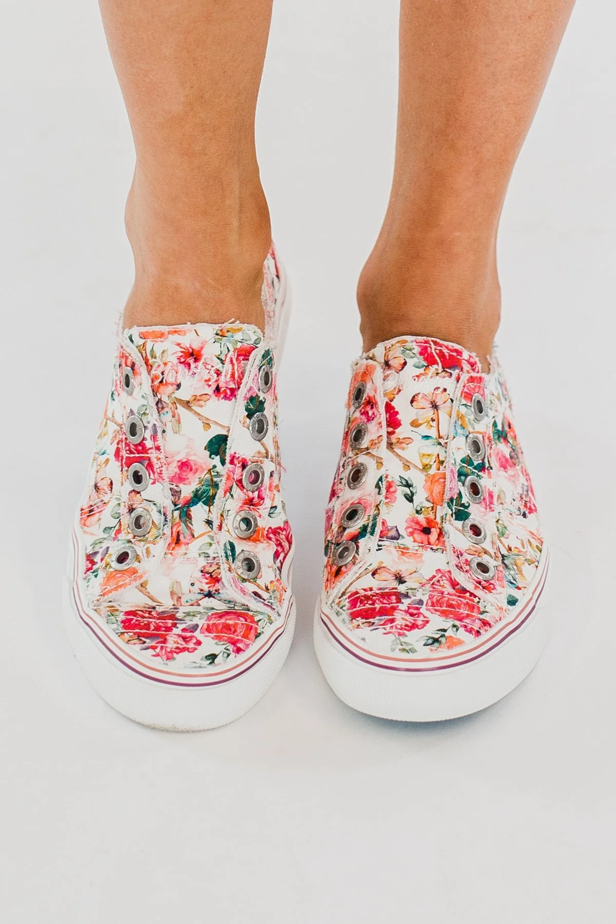 Blowfish Play Sneakers- Off White Flowerfest Print - Image 3
