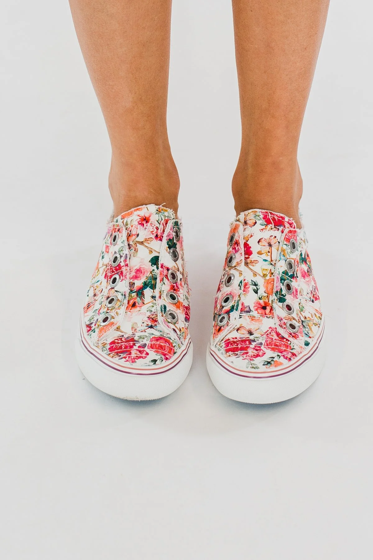 Blowfish Play Sneakers- Off White Flowerfest Print - Image 4