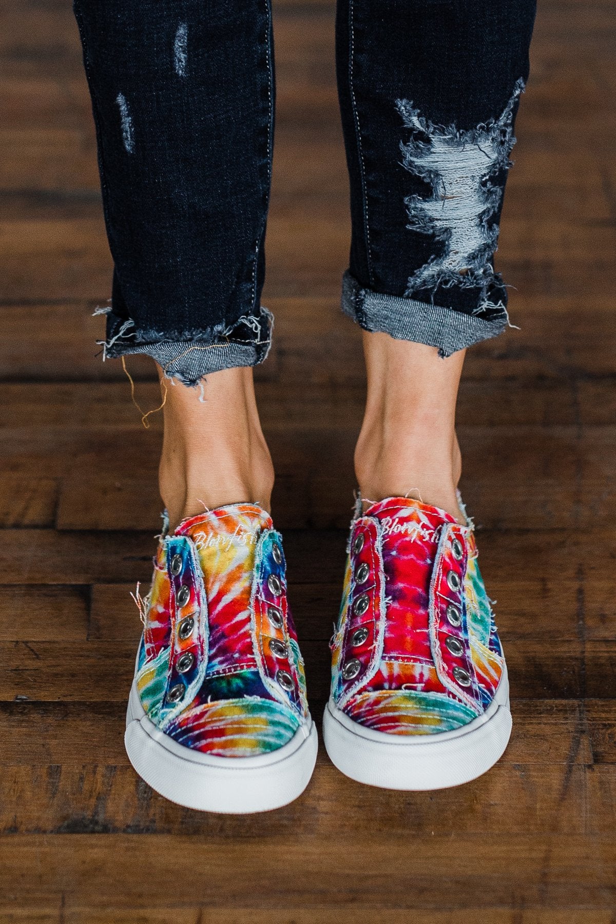 Blowfish Play Sneakers- Rainbow Tie Dye - Image 3