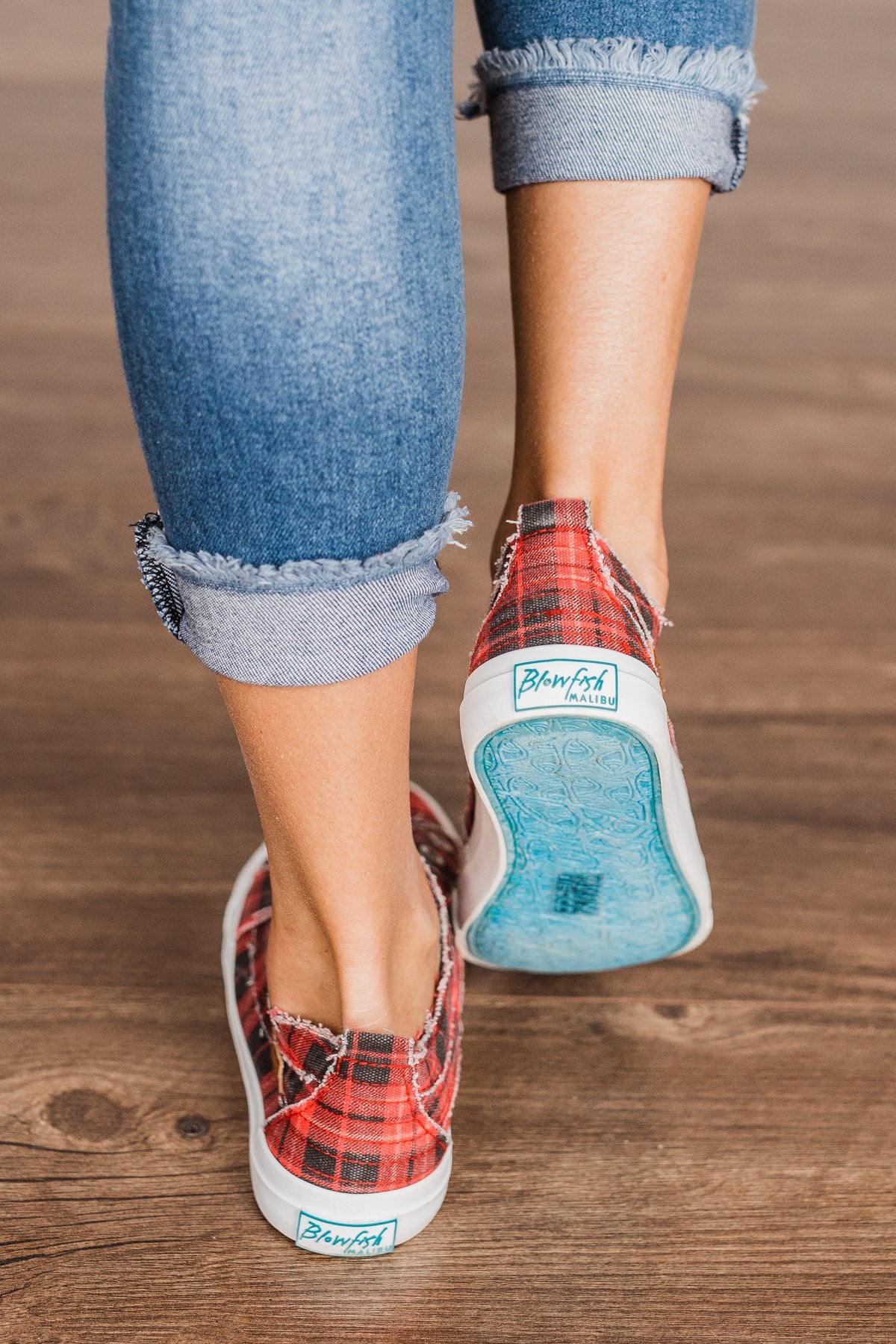 Blowfish Play Sneakers- Red Grand Canyon Plaid - Image 6