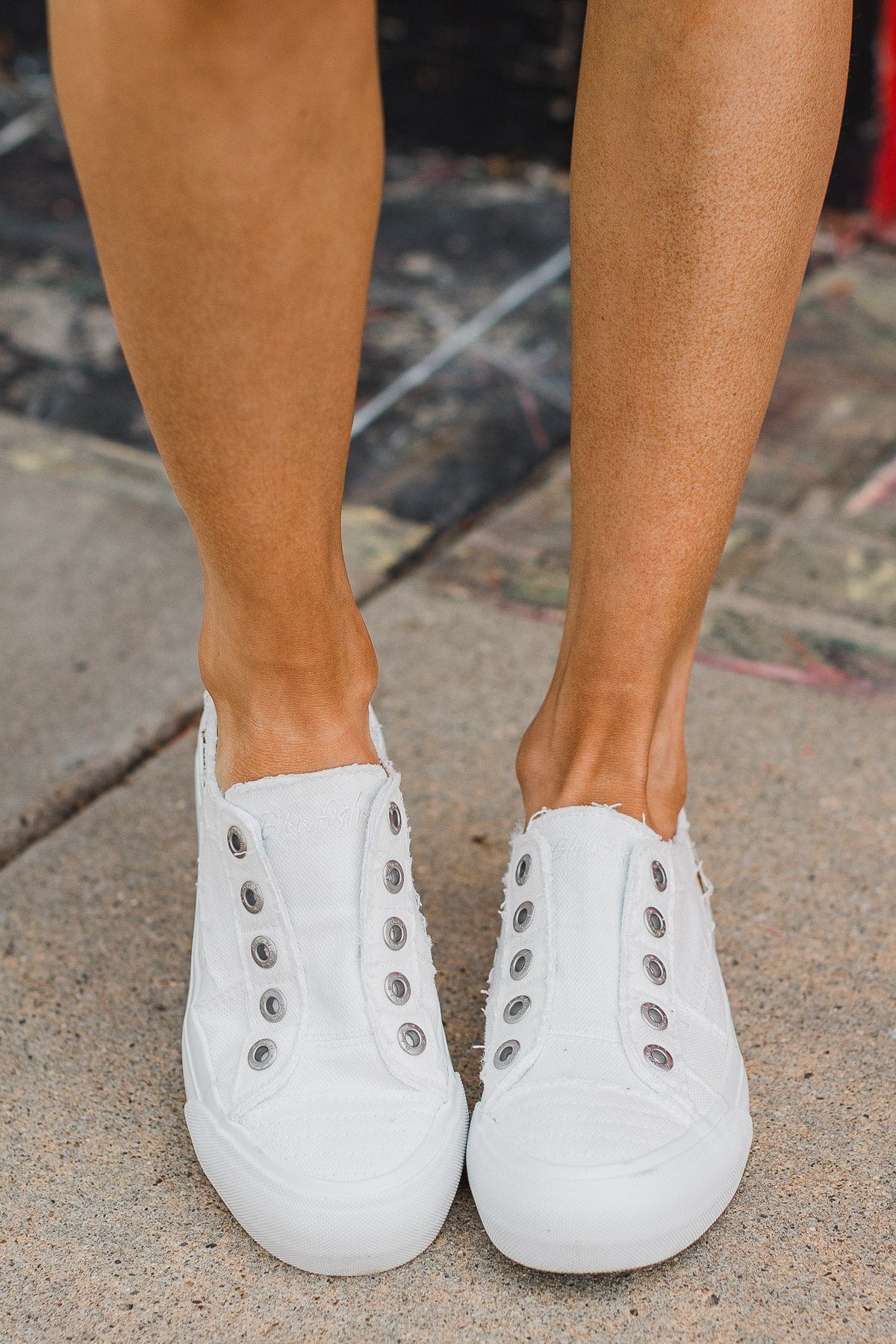 Blowfish Sadie Sneakers- White Smoked Canvas - Image 4