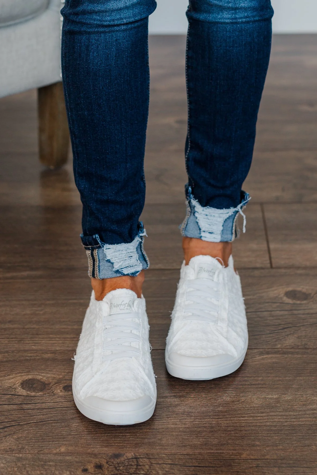 Blowfish Vex Sneakers- Off White Daisy Eyelet - Image 4