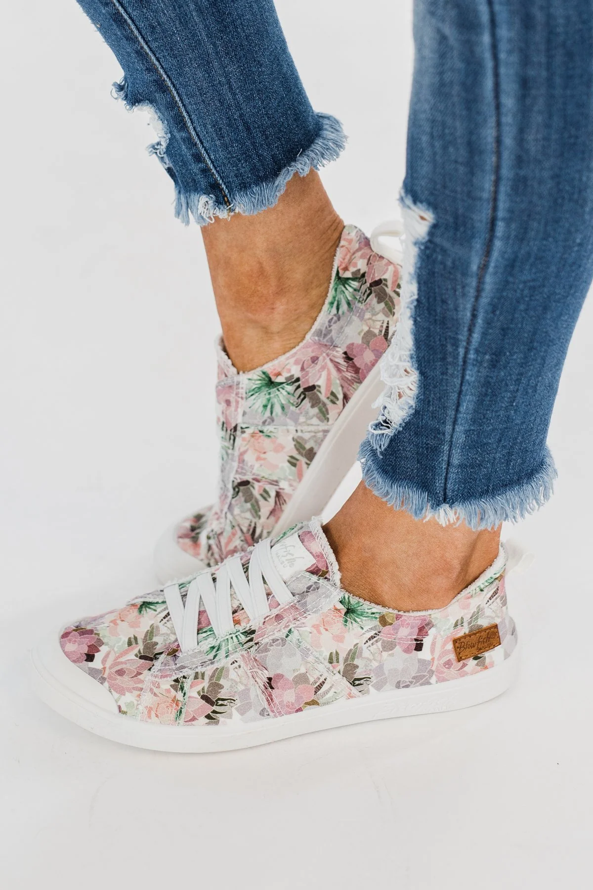 Blowfish Vex Sneakers- Off White Floral - Image 2