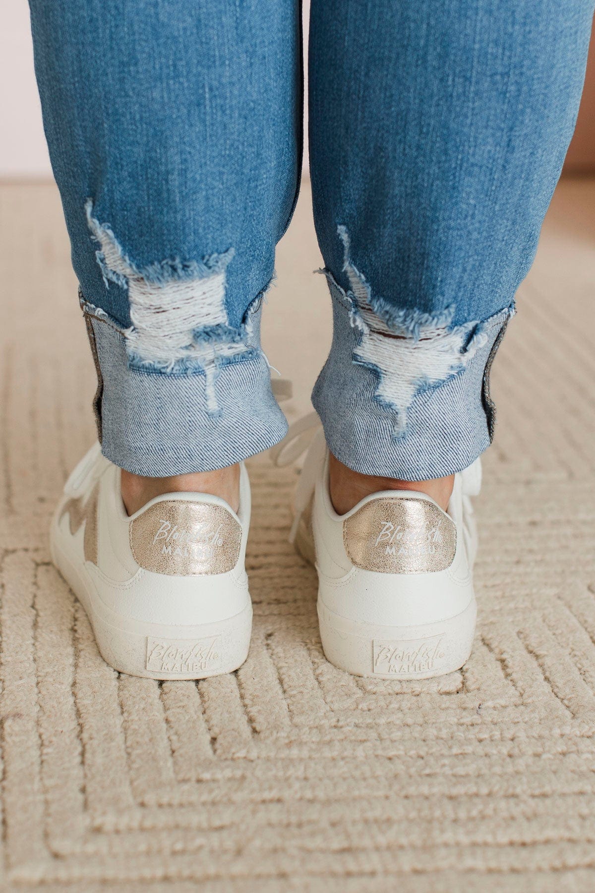 Blowfish Vice Sneakers- White Ella/Gold Voyager - Image 4