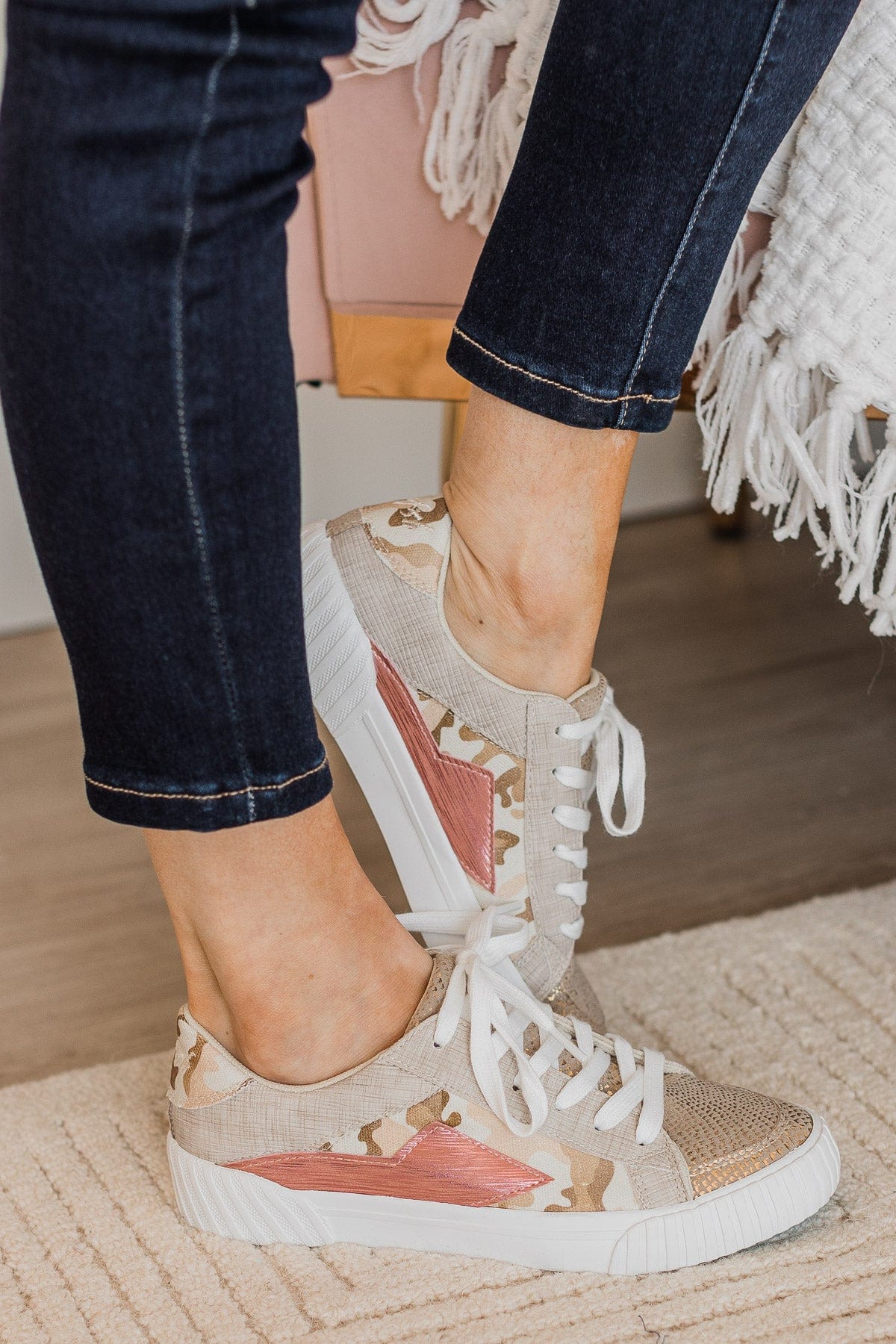 Blowfish Willa Sneakers- Cement/Cream/Camo - Image 3