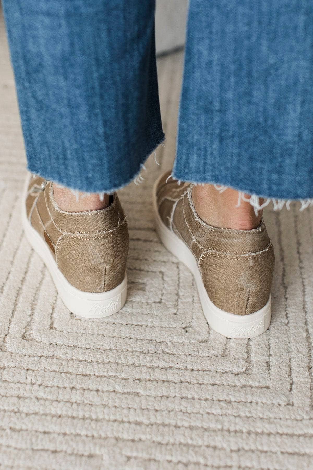 Blowfish Zayla Wedge Sneakers- Desert Khaki - Image 3
