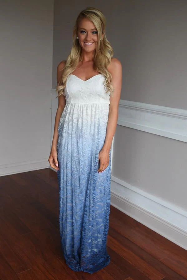 Blue Ombre Maxi Dress - Image 2