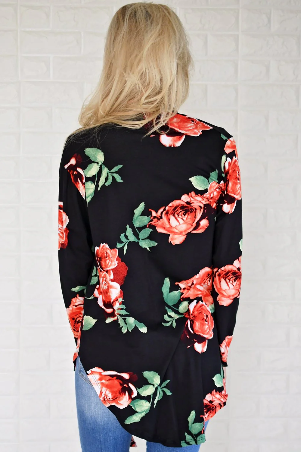 Bold Black Floral Cardigan - Image 6