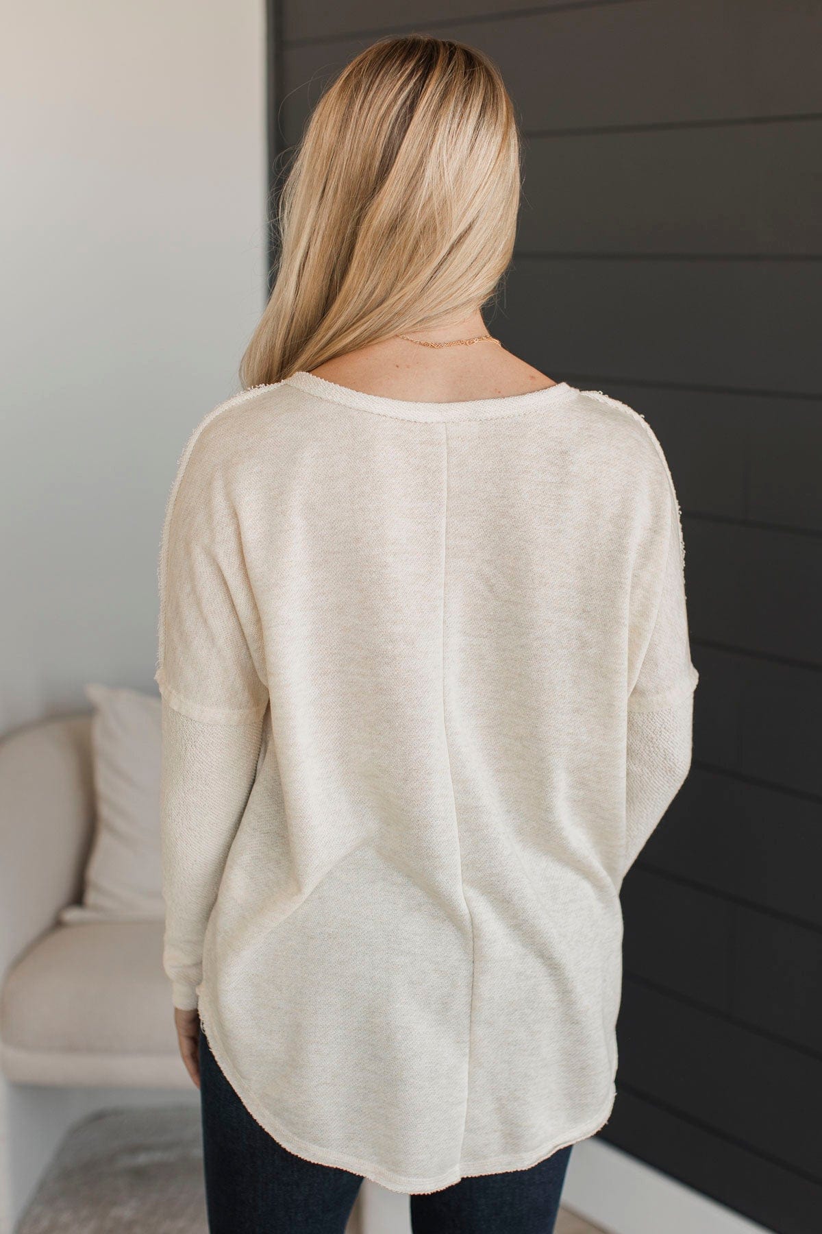 Bold & Fearless Long Sleeve Top- Cream - Image 8