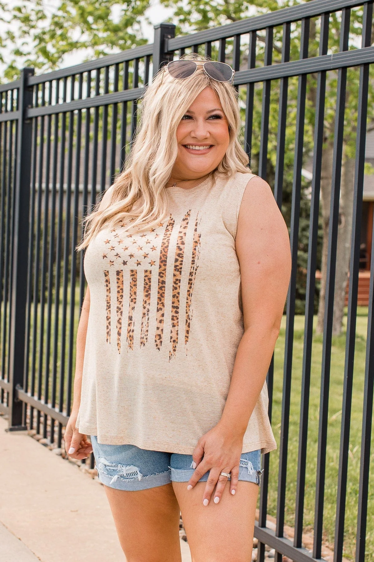 Boldly Proud Graphic Tank- Oatmeal - Image 4