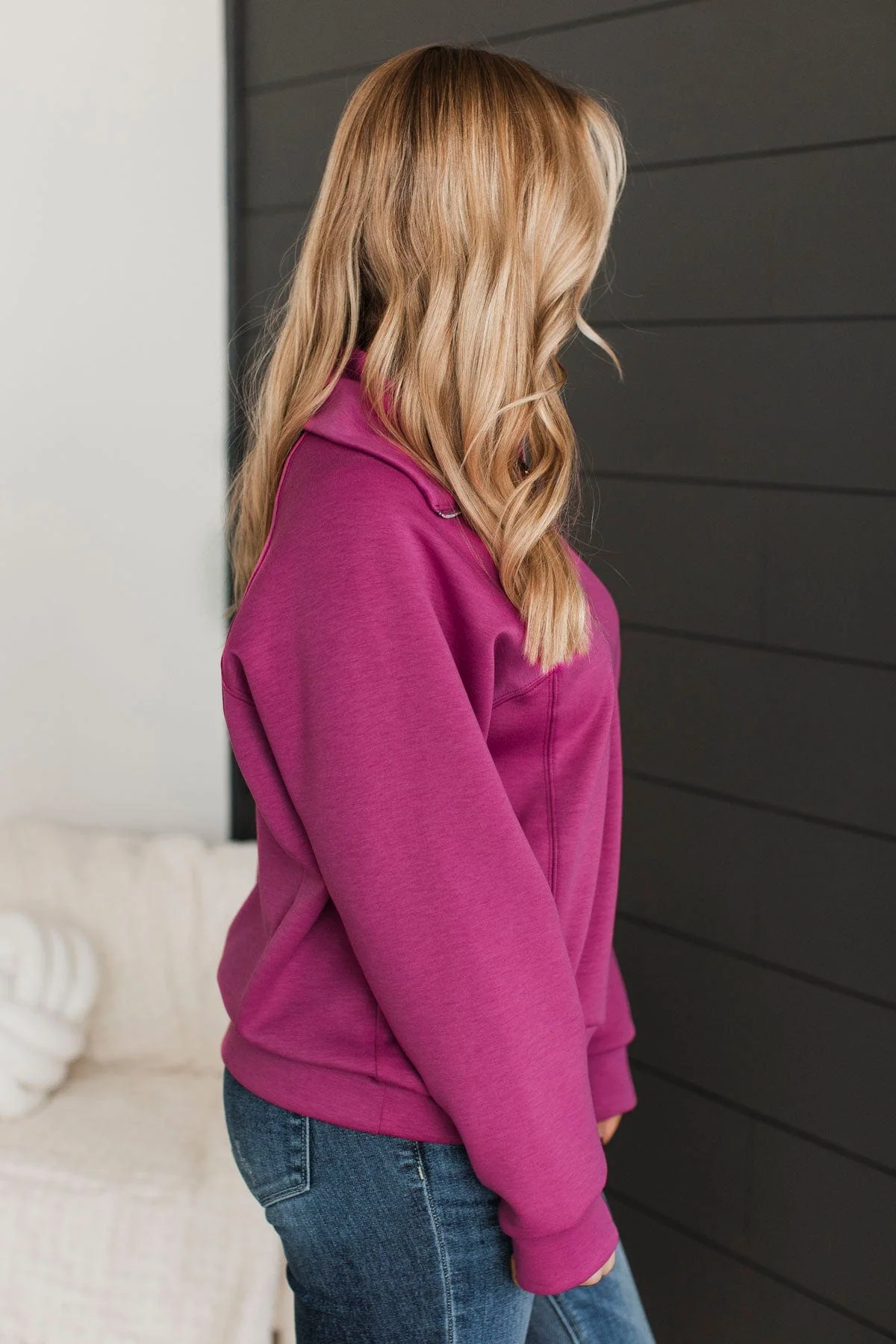 Boost Forward Quarter Zip Pullover- Magenta - Image 5