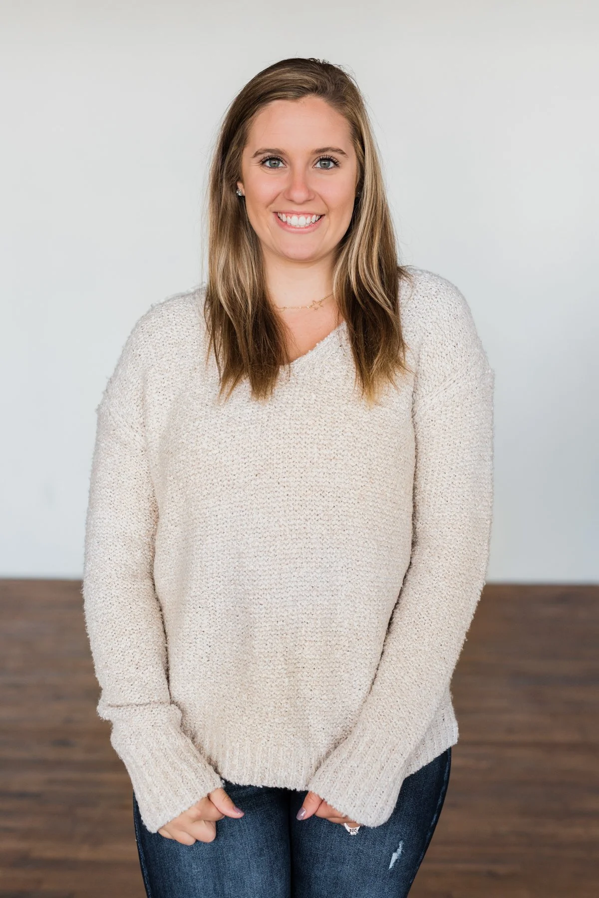 Boost Of Confidence Thick Knit Sweater- Oatmeal - Image 17