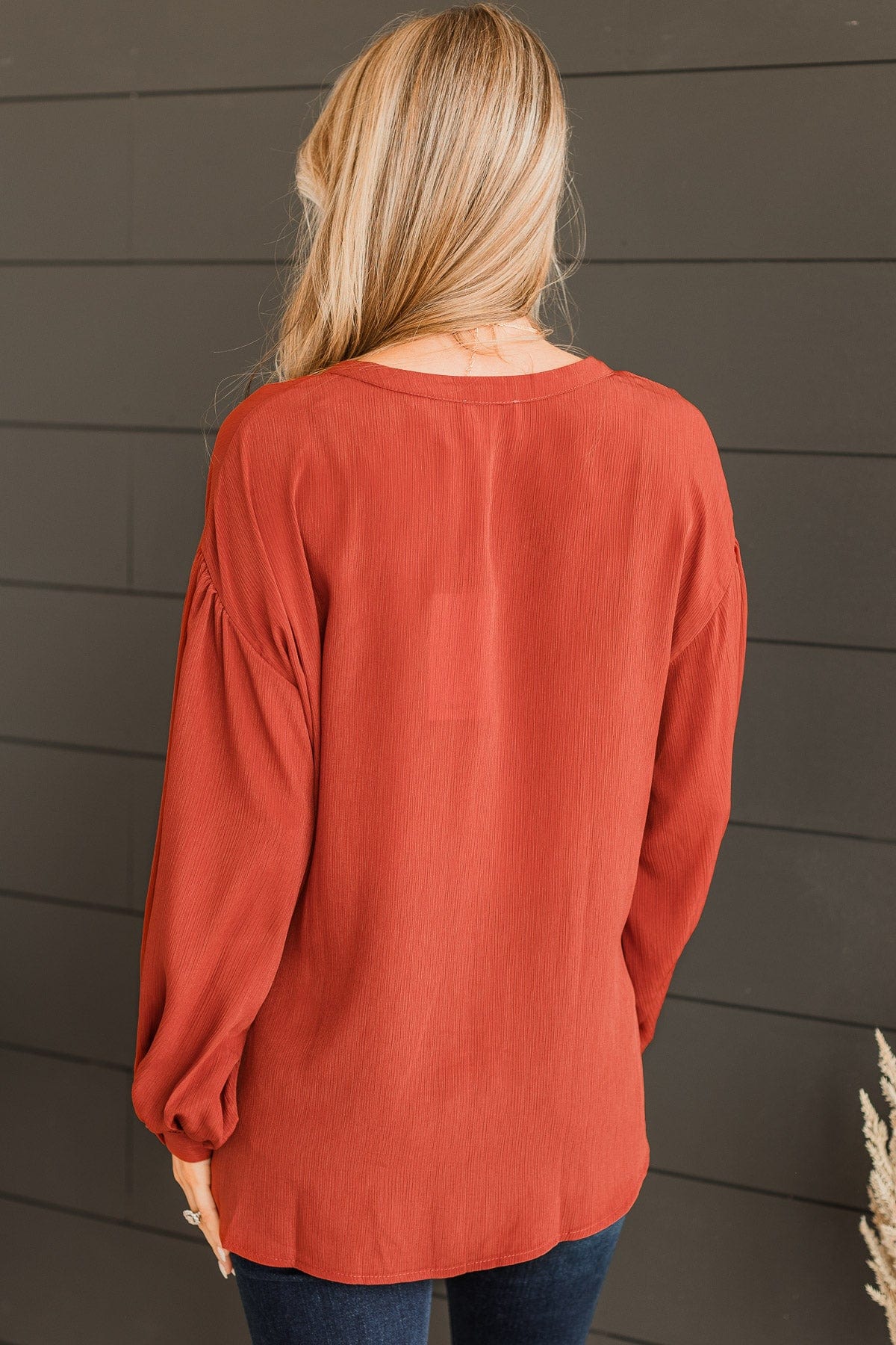 Break Away Button Top- Rust - Image 7