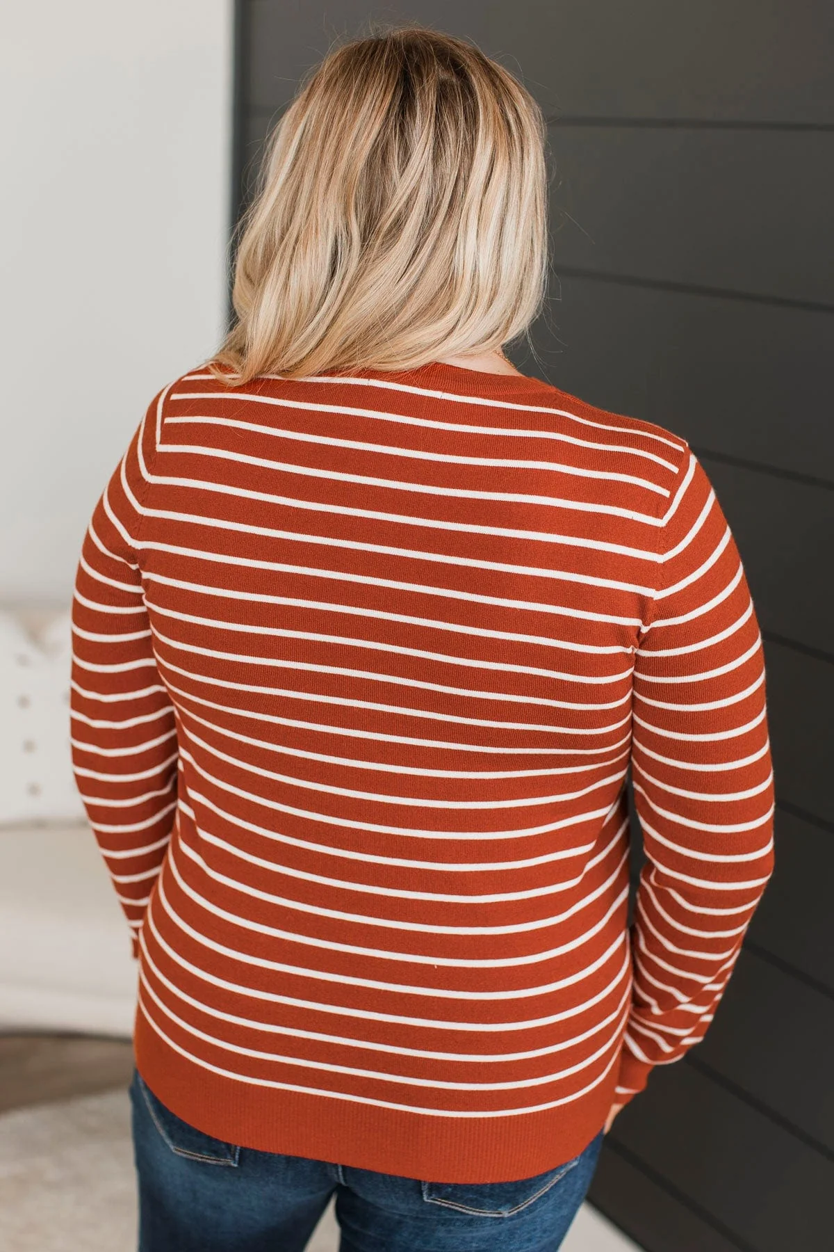 Break From Reality Striped Sweater- Picante - Image 8