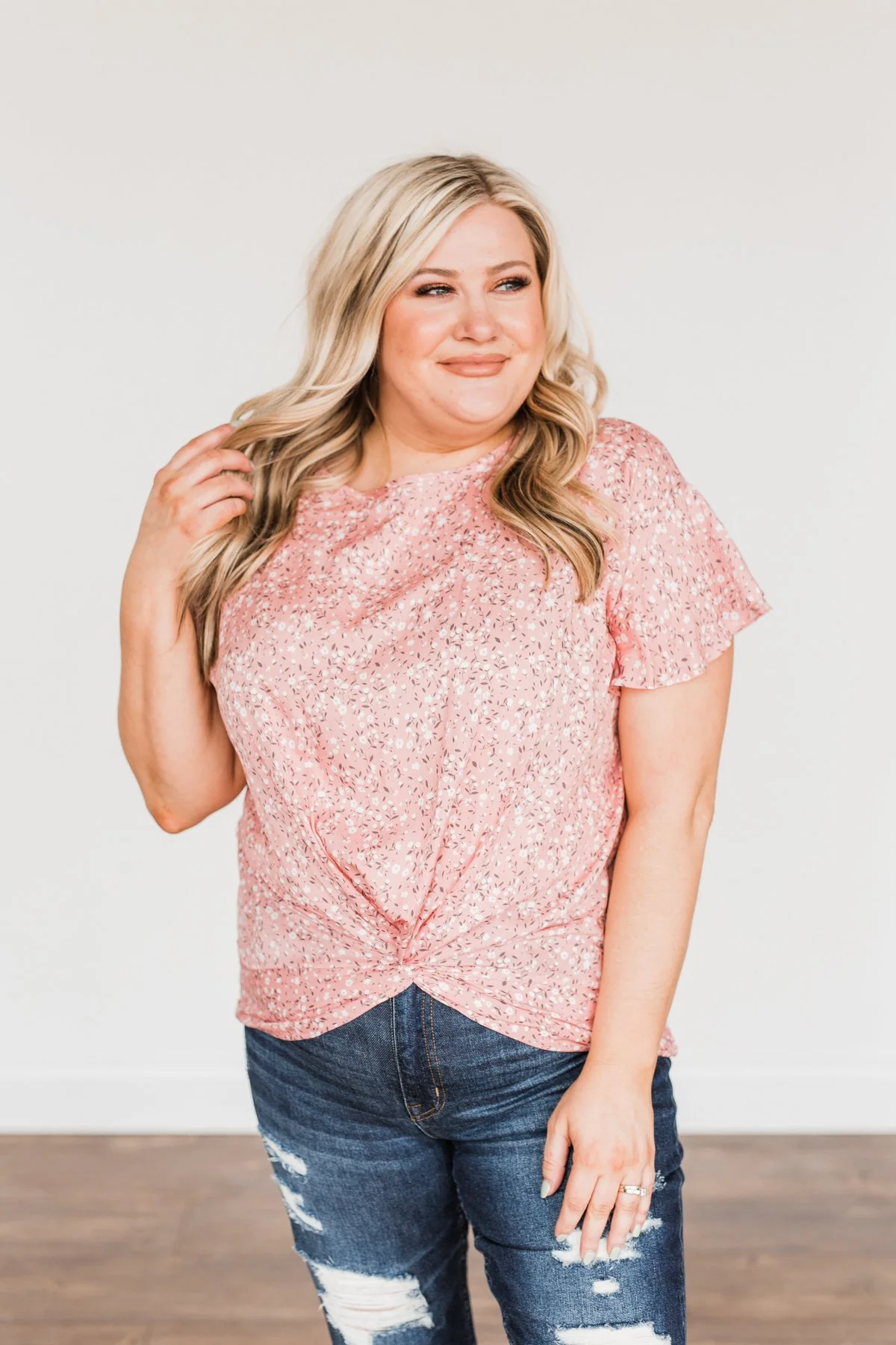 Bright Smiles Floral Print Blouse- Pink - Image 2