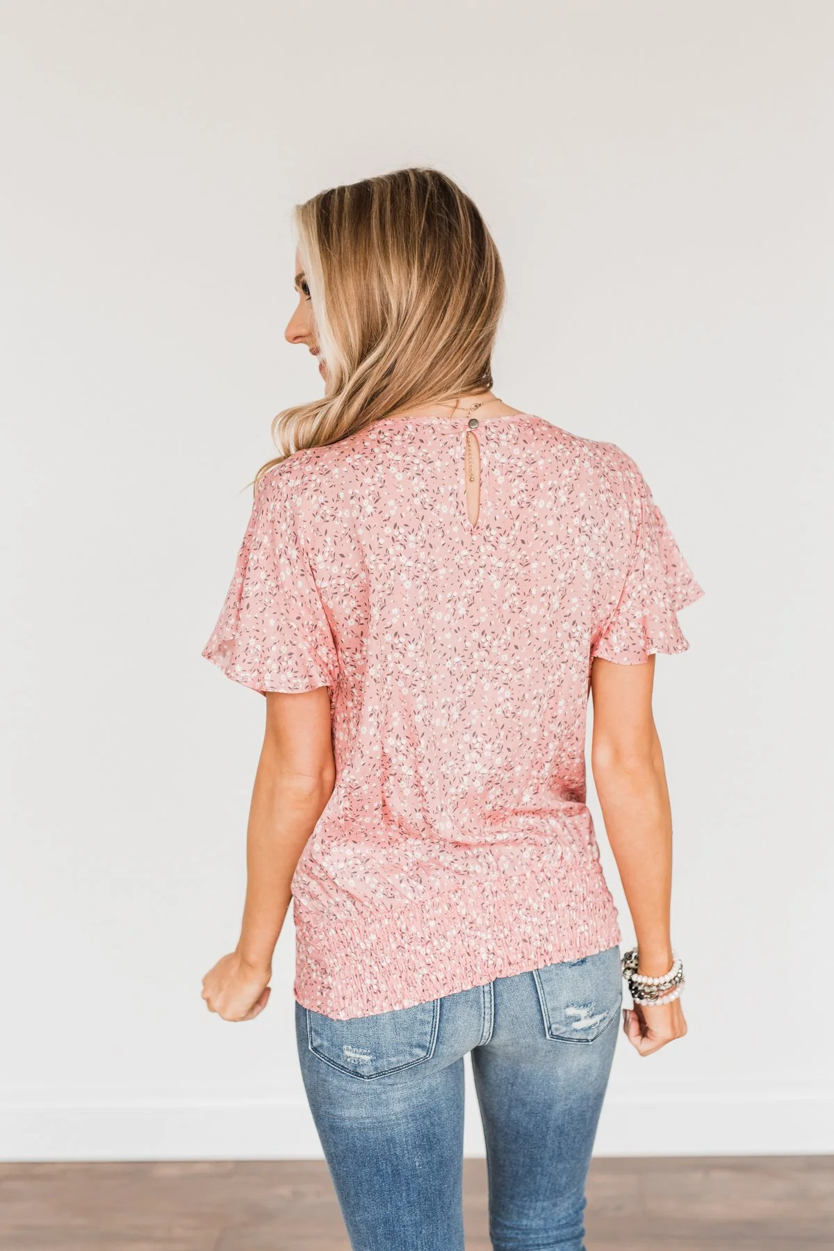 Bright Smiles Floral Print Blouse- Pink - Image 8