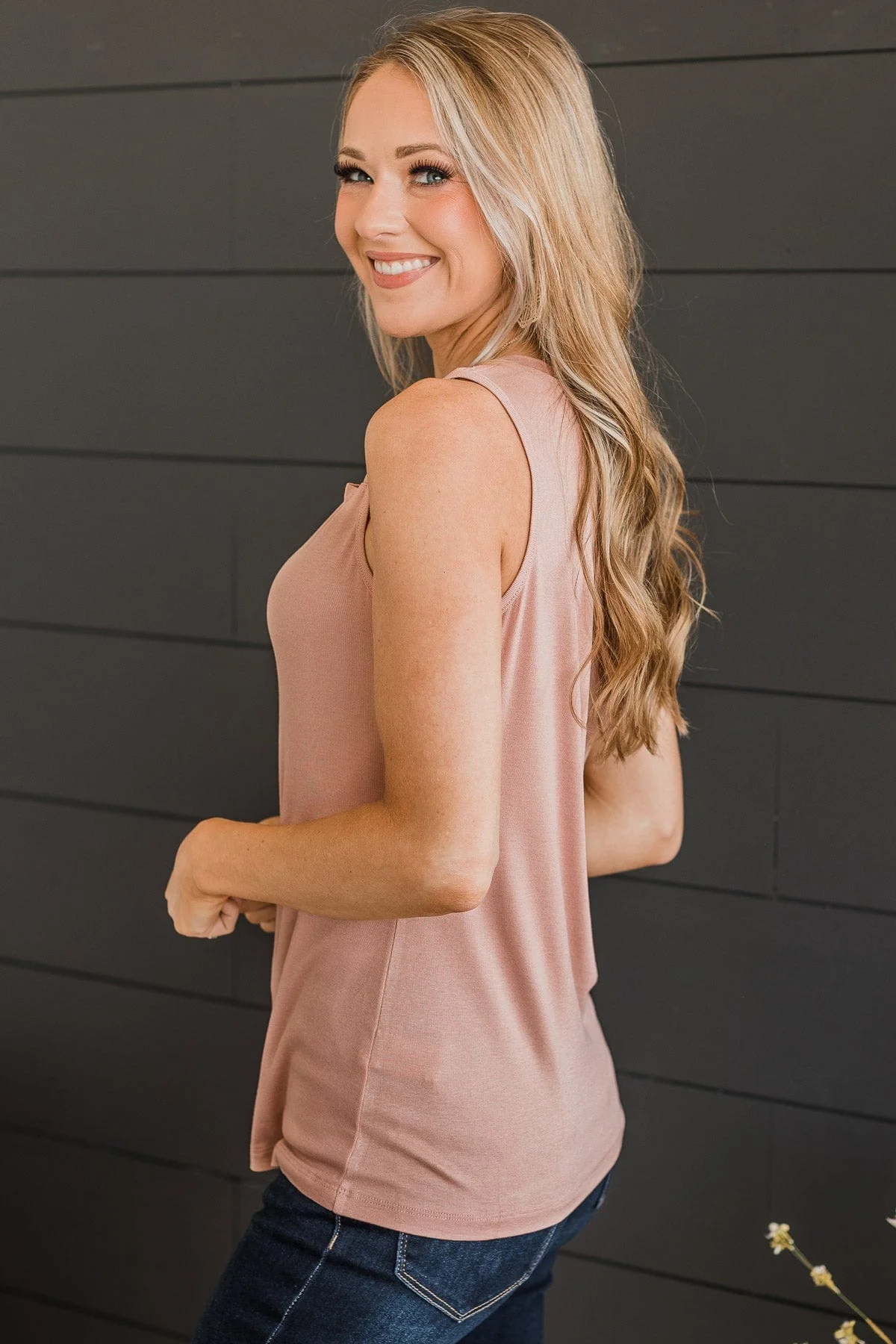 Bring Me Close Knit Tank Top- Dusty Pink - Image 5