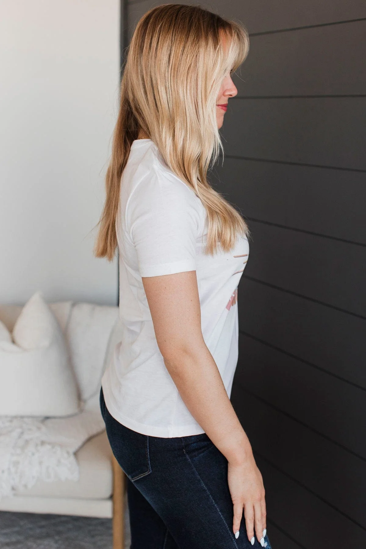 "Bring On The Sunshine" Graphic Tee- White - Image 5