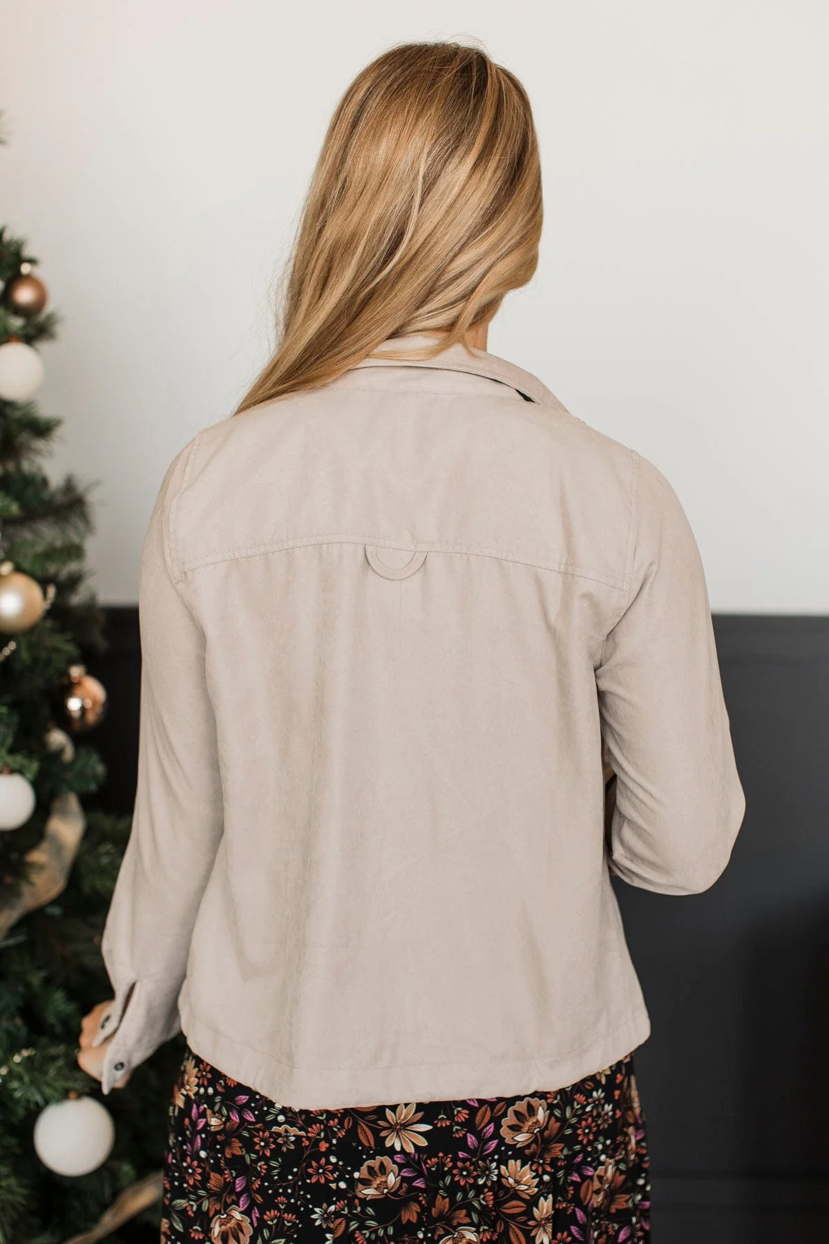 Brisk Morning Lightweight Zip Up Jacket- Natural - Image 6