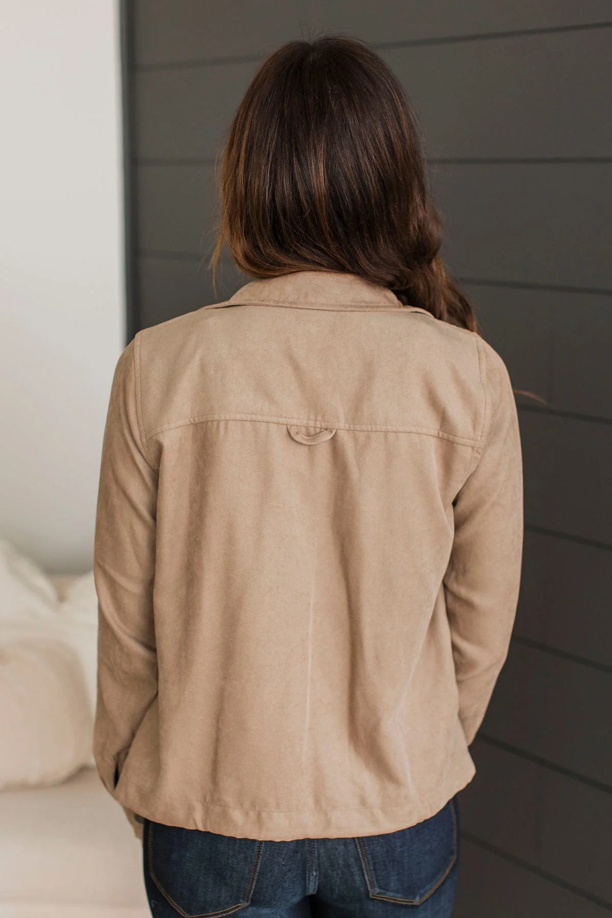 Brisk Morning Lightweight Zip Up Jacket- Taupe - Image 8