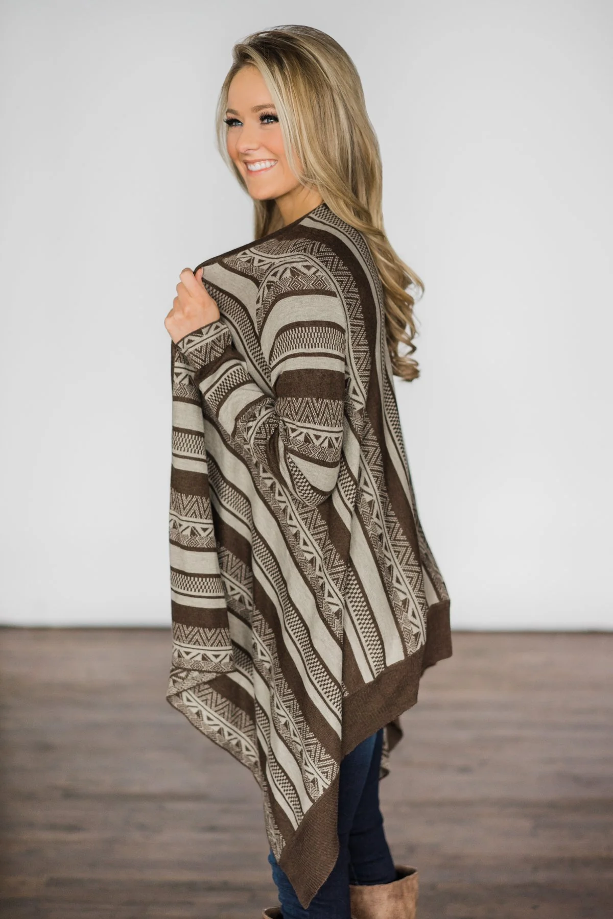 Brown Tribal Cardigan - Image 7