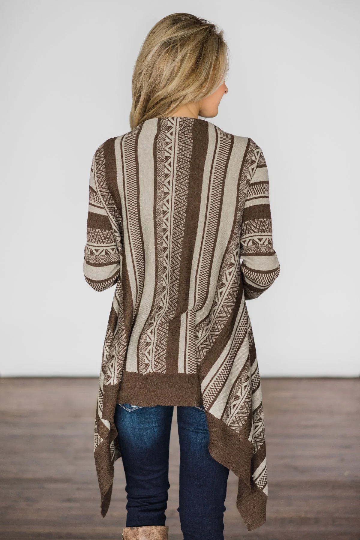 Brown Tribal Cardigan - Image 8