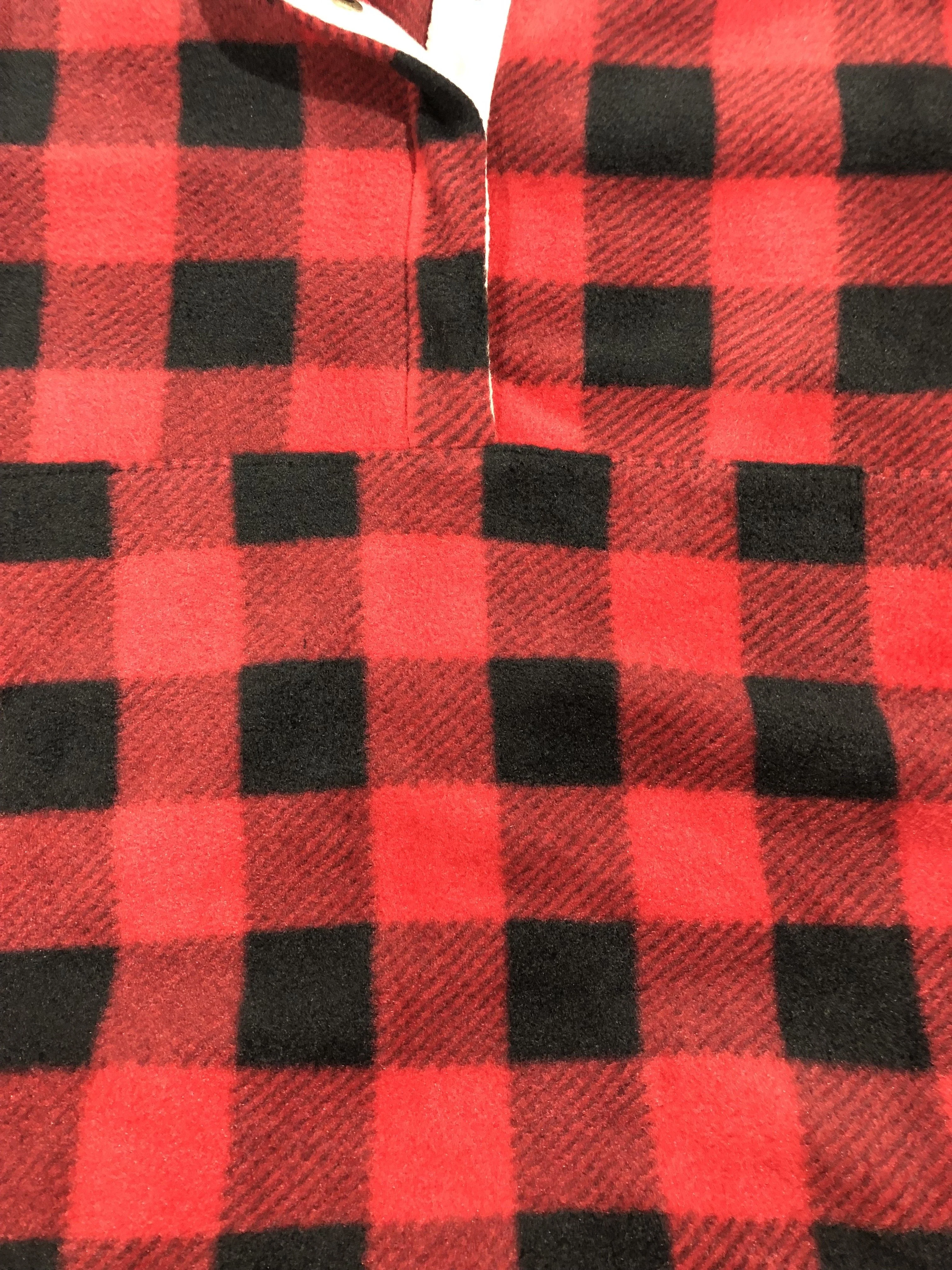 Buffalo Plaid Fleece Pullover- Red & Black - Image 11