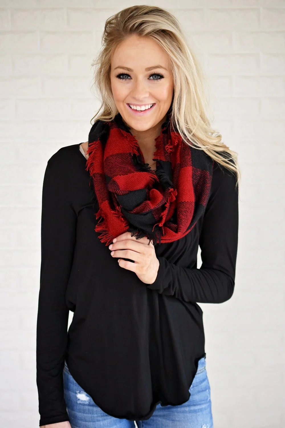 Buffalo Plaid Infinity Scarf - Image 2