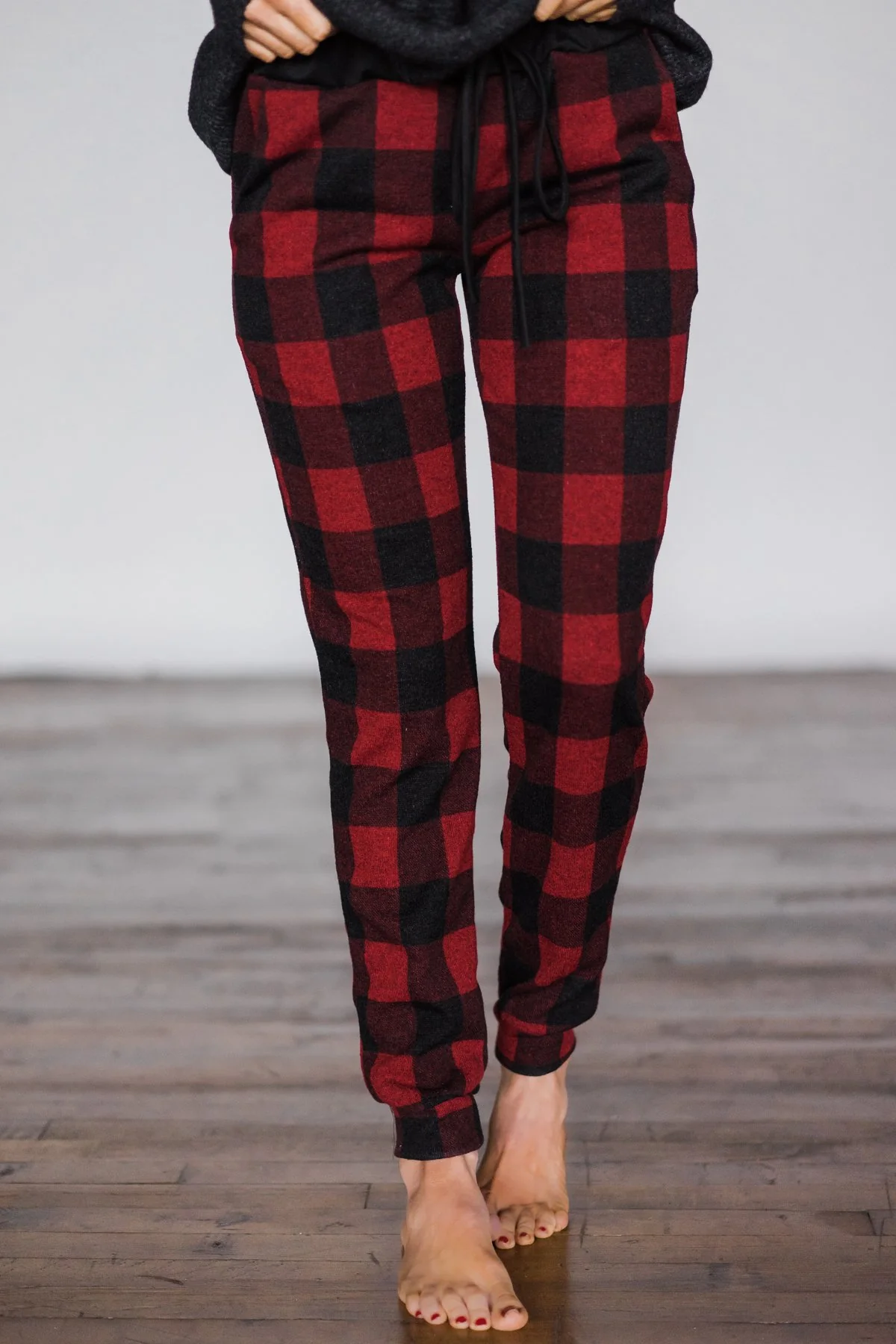 Buffalo Plaid Joggers - Image 2
