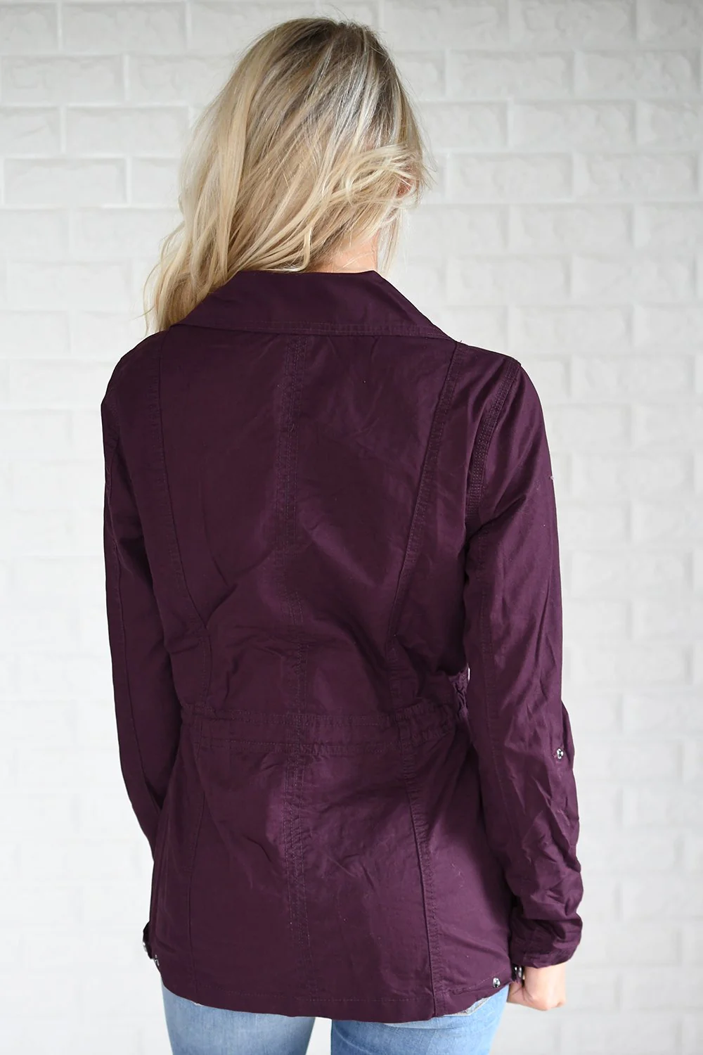 Burgundy Cargo Jacket - Image 5