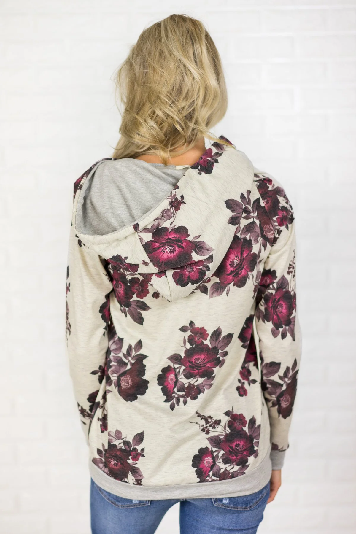 Burgundy in Bloom Hoodie - Image 4