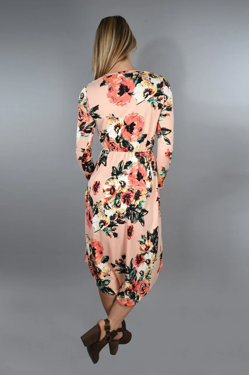 Burst of Color Peach Dress - Image 5