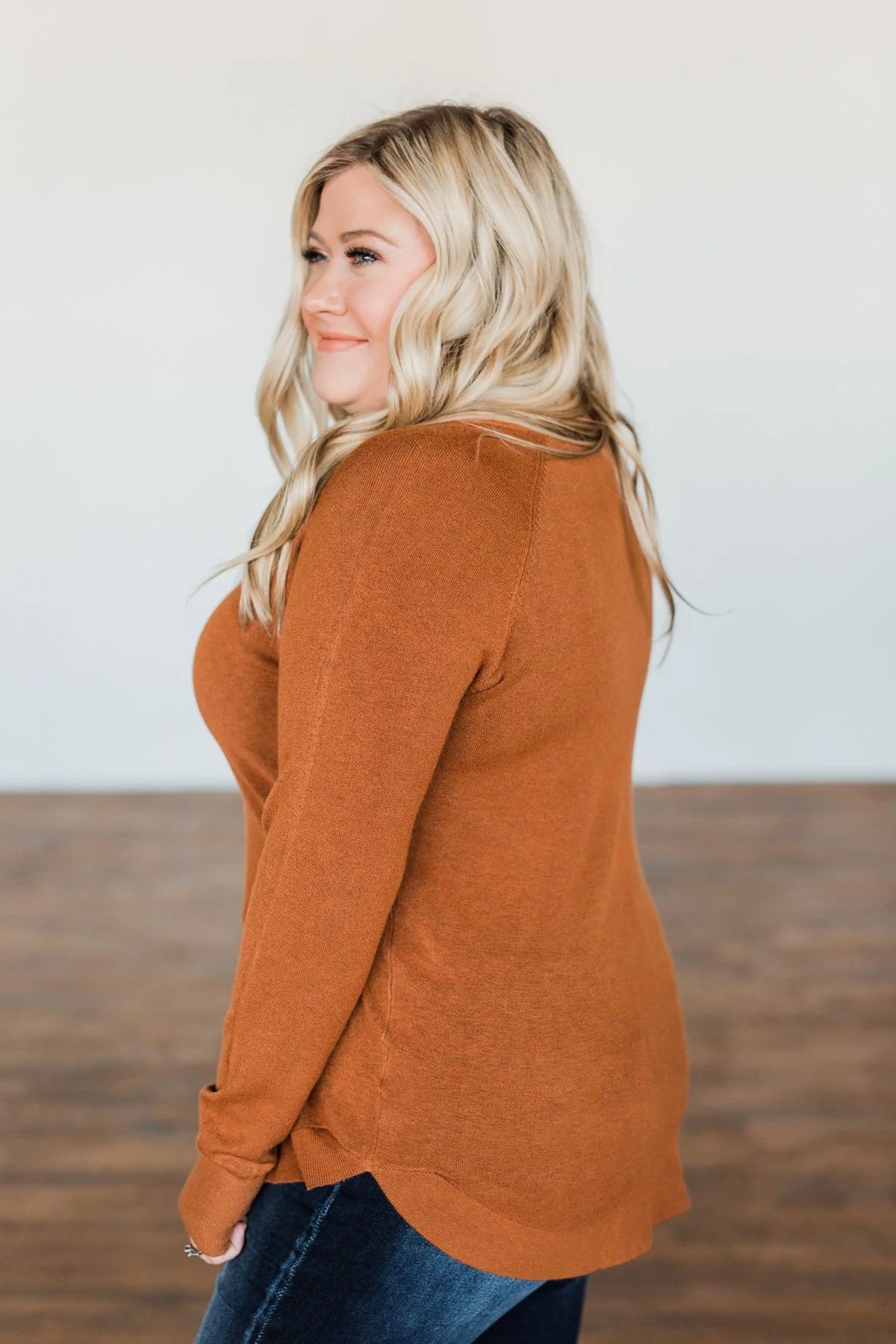 Butter Me Up Knit Sweater- Dark Camel - Image 7