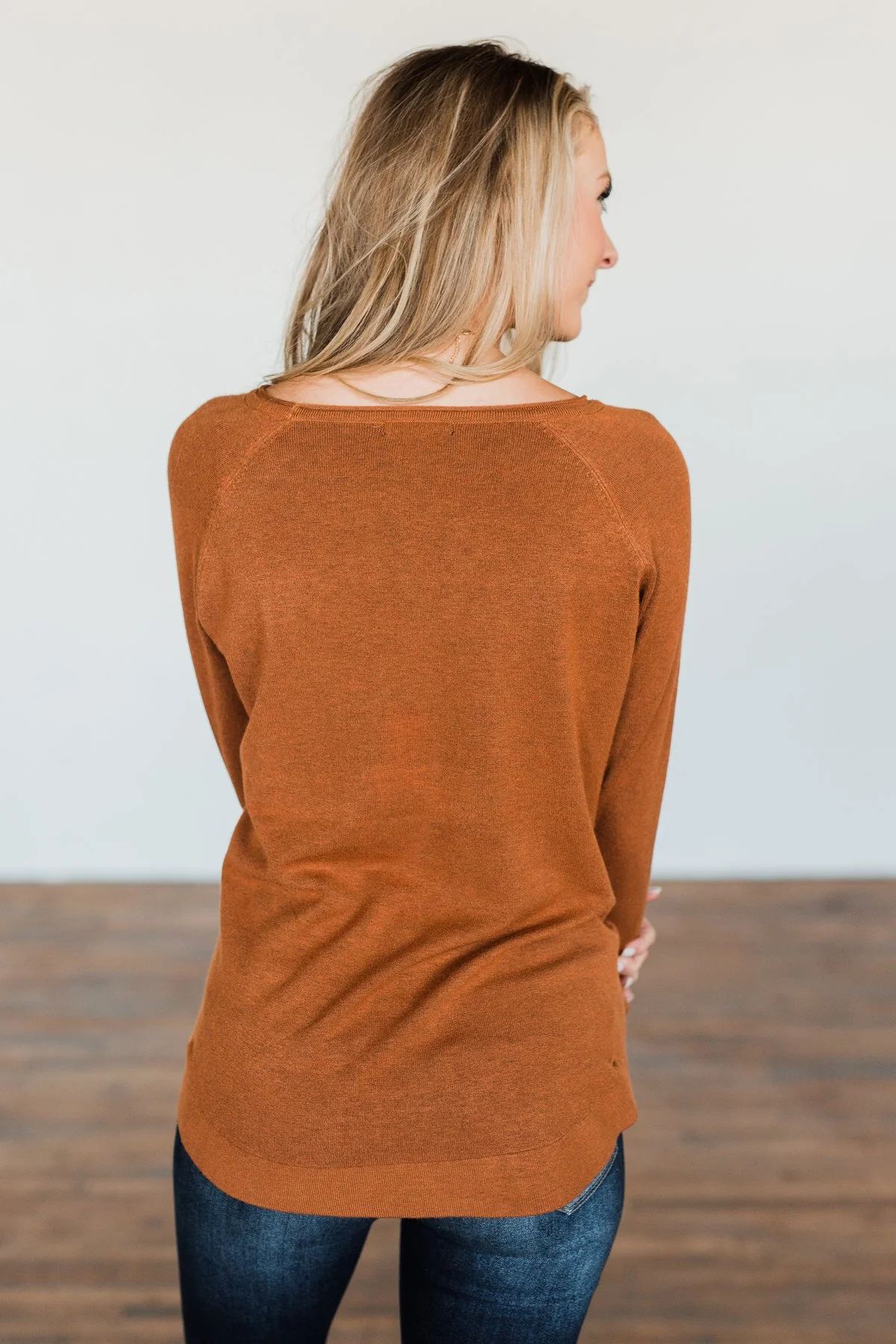 Butter Me Up Knit Sweater- Dark Camel - Image 9