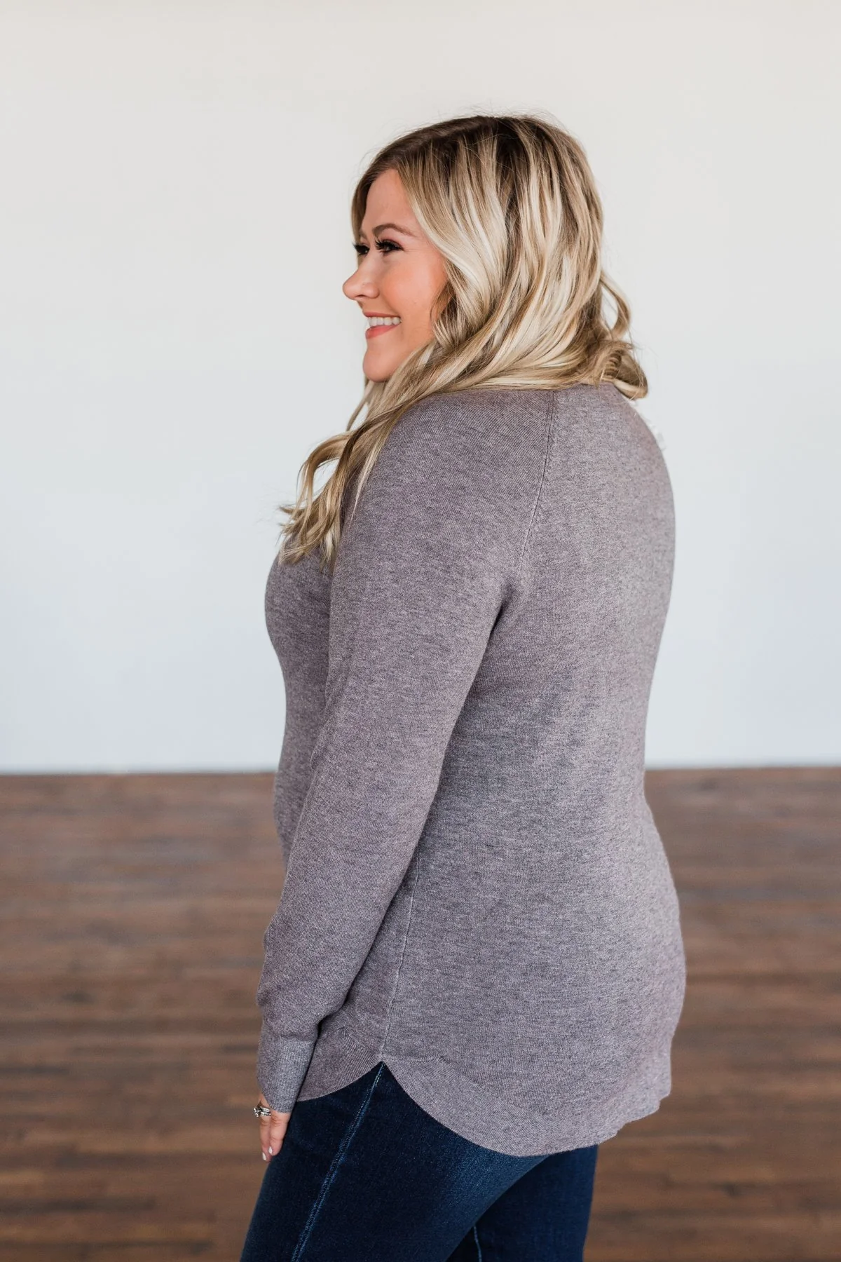 Butter Me Up Knit Sweater- Charcoal - Image 8