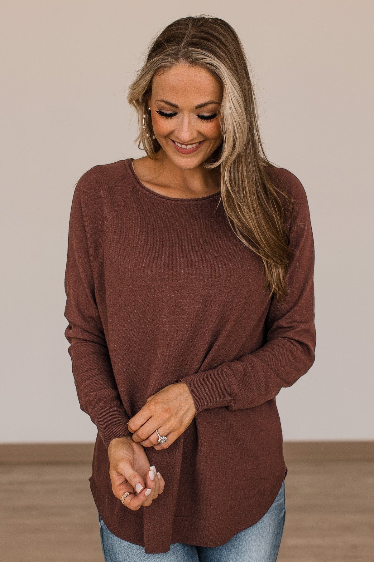 Butter Me Up Knit Sweater- Chocolate - Image 2