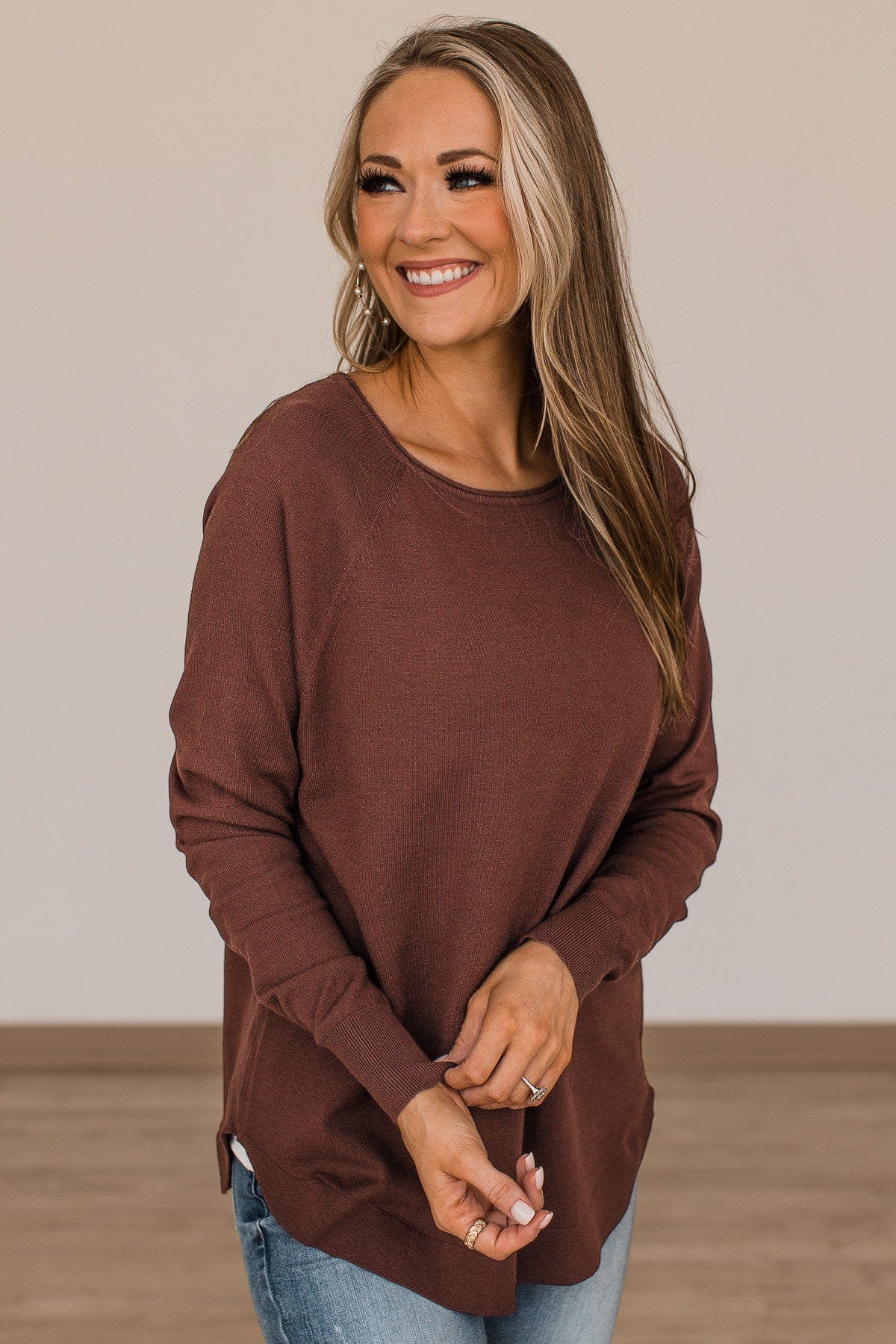 Butter Me Up Knit Sweater- Chocolate - Image 4