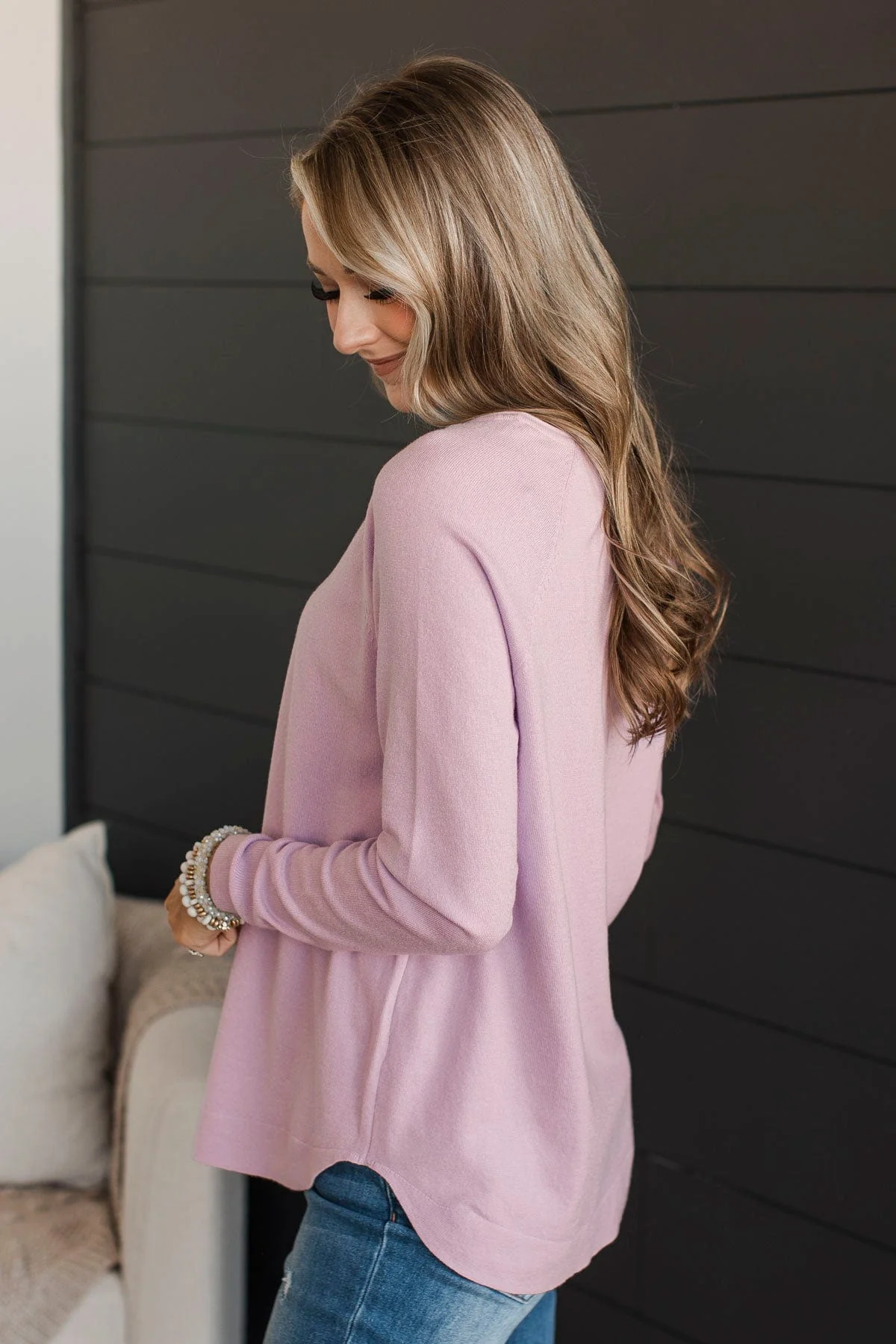 Butter Me Up Knit Sweater- Lavender - Image 5