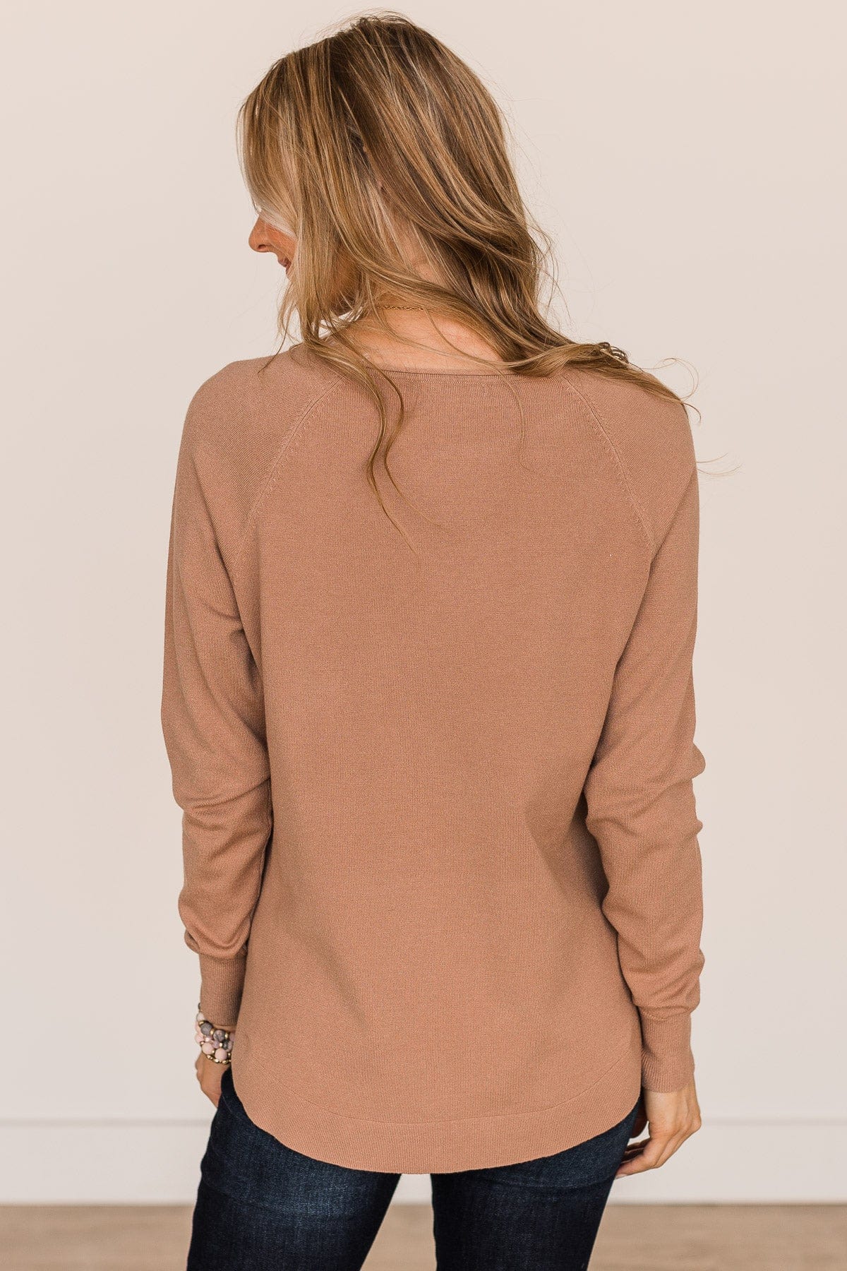 Butter Me Up Knit Sweater- Light Mocha - Image 7