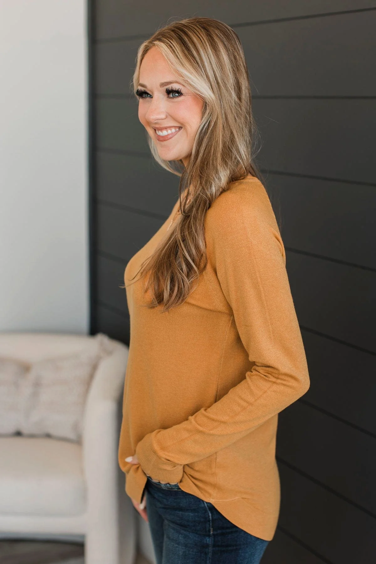 Butter Me Up Knit Sweater- Marigold - Image 5