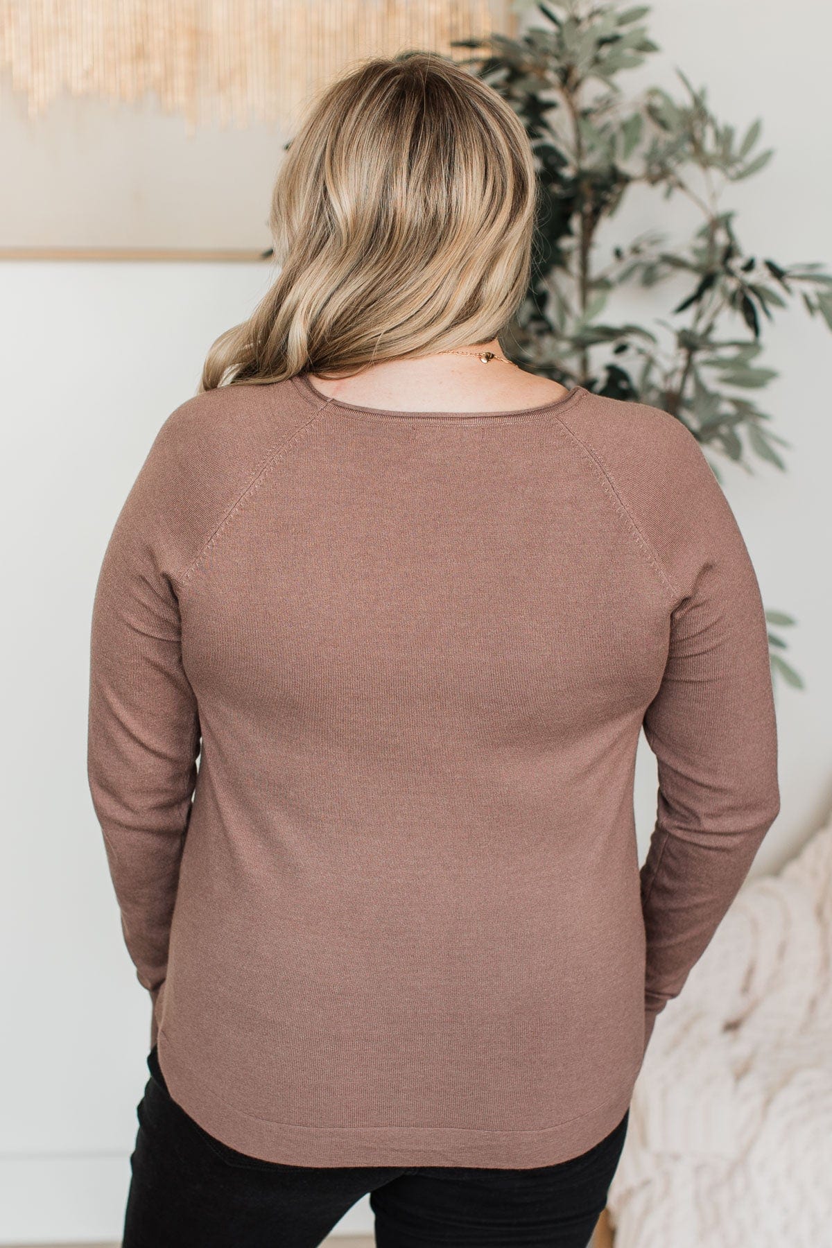 Butter Me Up Knit Sweater- Mocha - Image 10