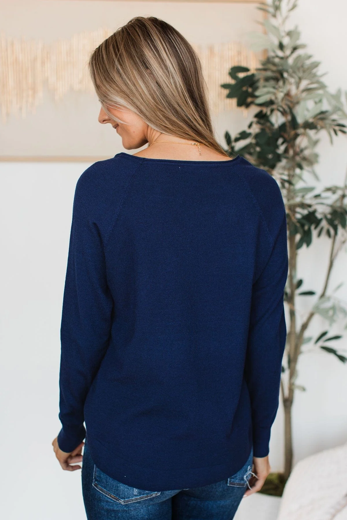 Butter Me Up Knit Sweater- Navy - Image 7