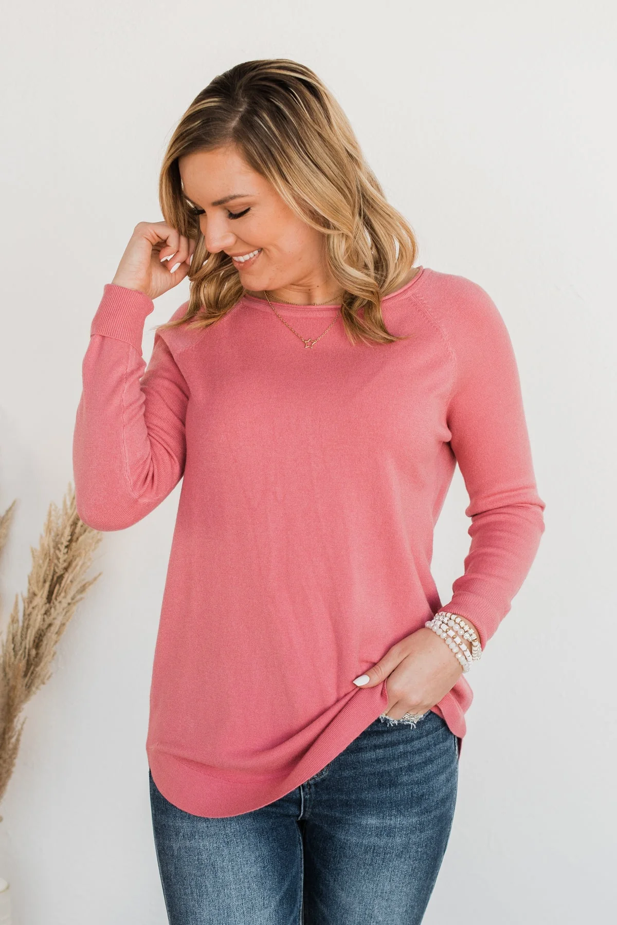 Butter Me Up Knit Sweater- Pink - Image 2