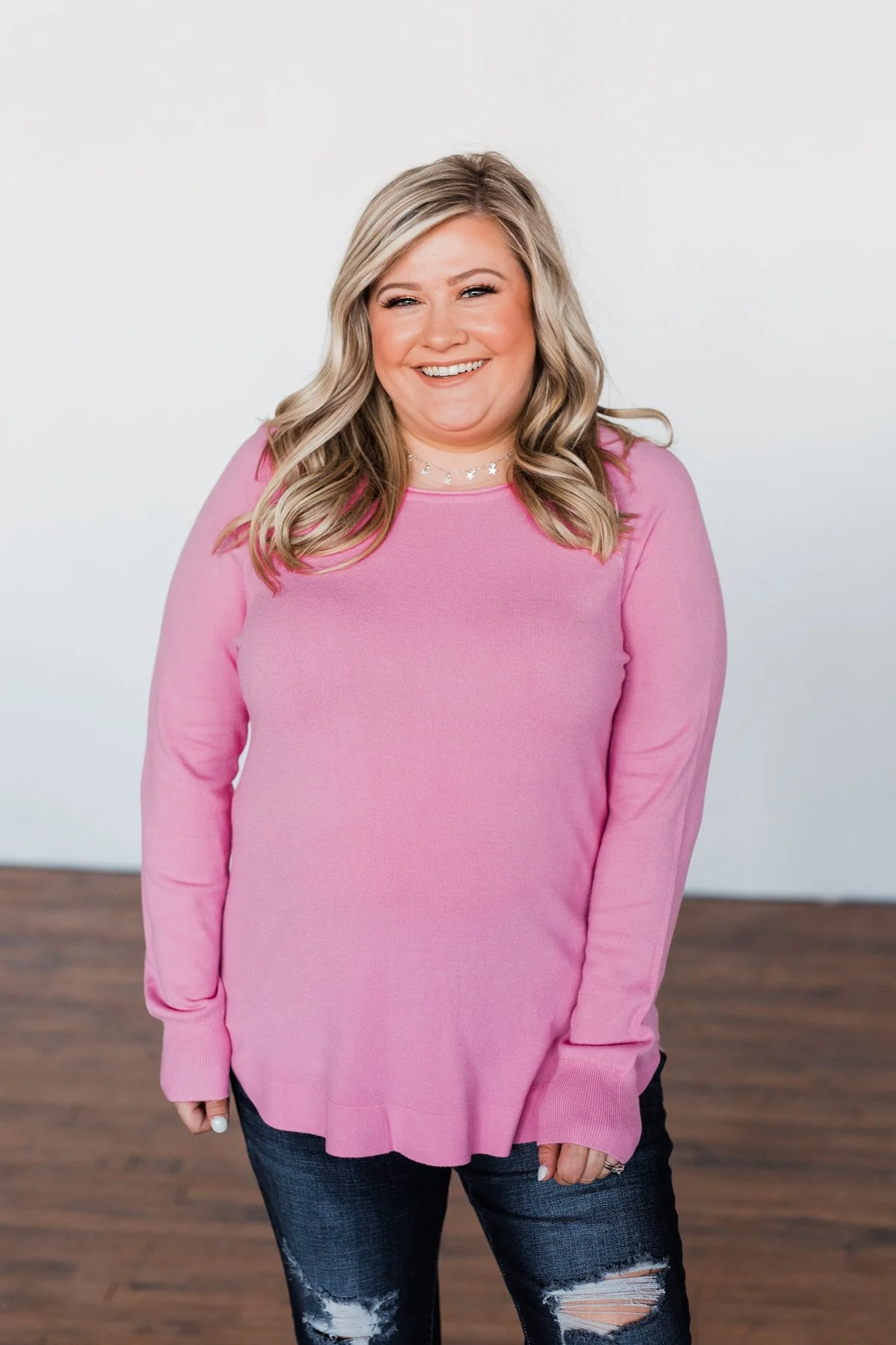 Butter Me Up Sweater- Bubblegum Pink - Image 2
