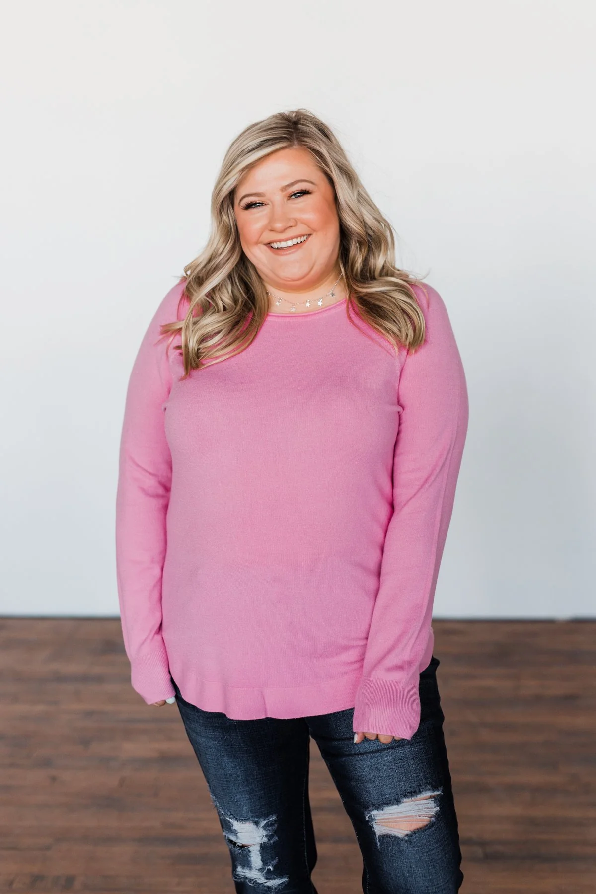Butter Me Up Sweater- Bubblegum Pink - Image 4