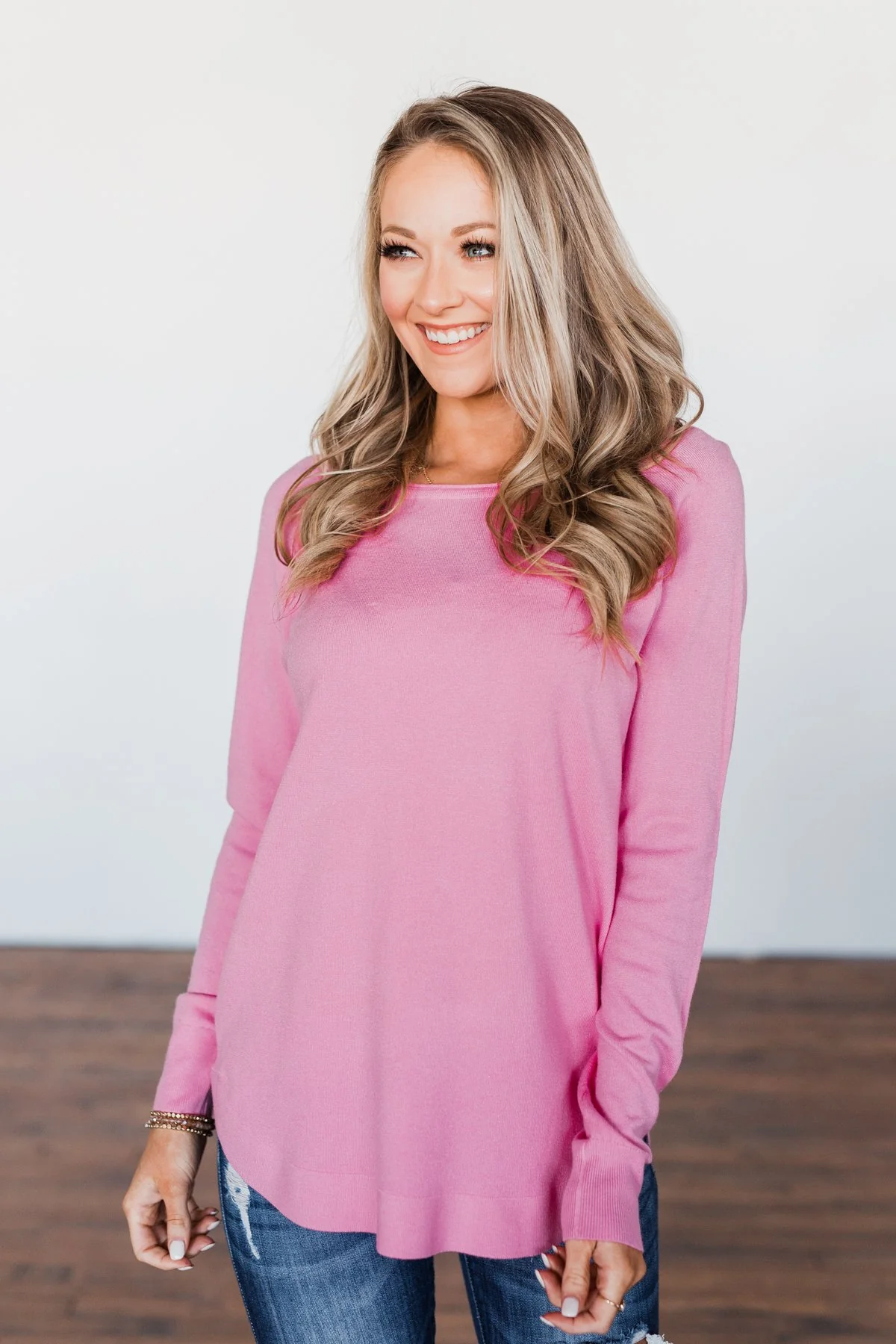 Butter Me Up Sweater- Bubblegum Pink - Image 5